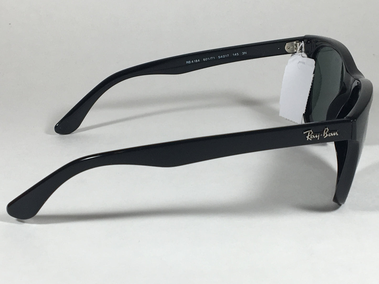 Ray-Ban New Wayfarer Classic Sunglasses Rb4184 601/71 Black Gloss Gray Green Lens - Sunglasses