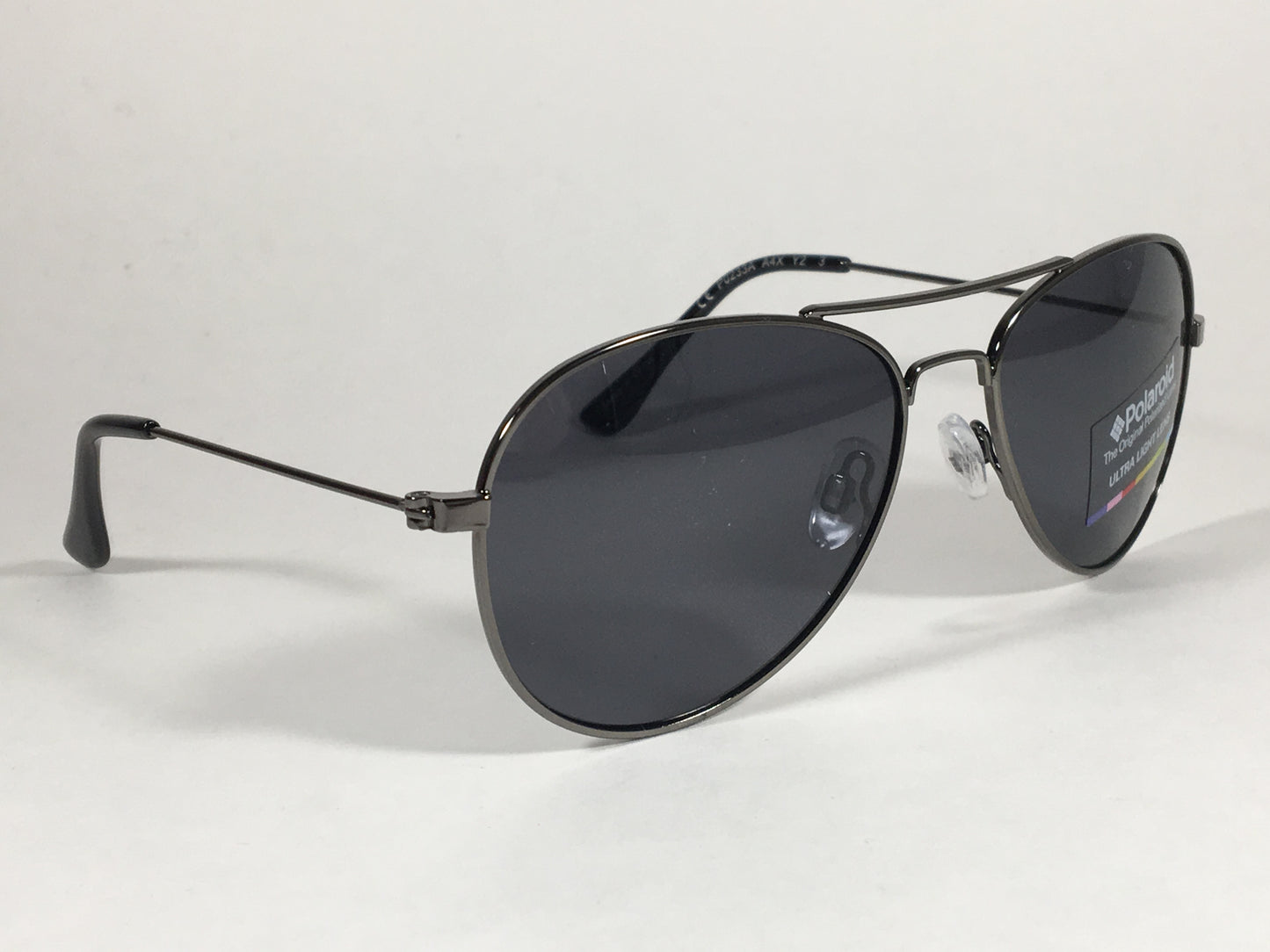 Polaroid Polarized Aviator Pilot Sunglasses Gunmetal Gray Metal Wire P0233A A4X Gun 56Mm - Sunglasses