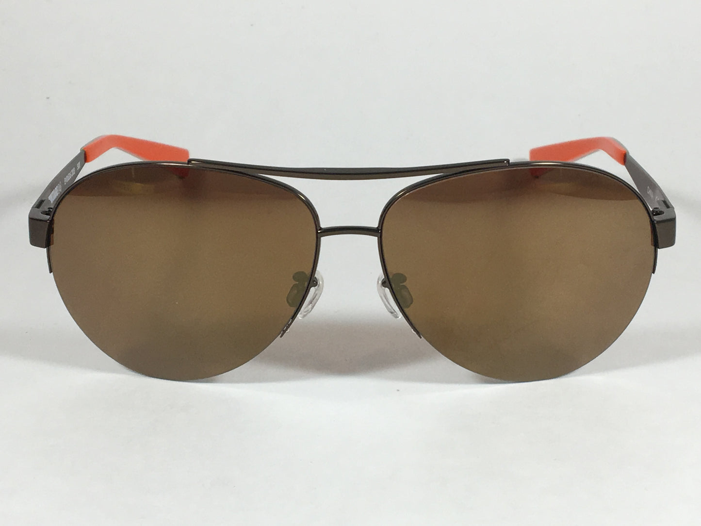 Nike Vintage 84 Aviator Pilot Sunglasses Ev0636 203 501 Brown Mirror Lens Gray Orange - Sunglasses