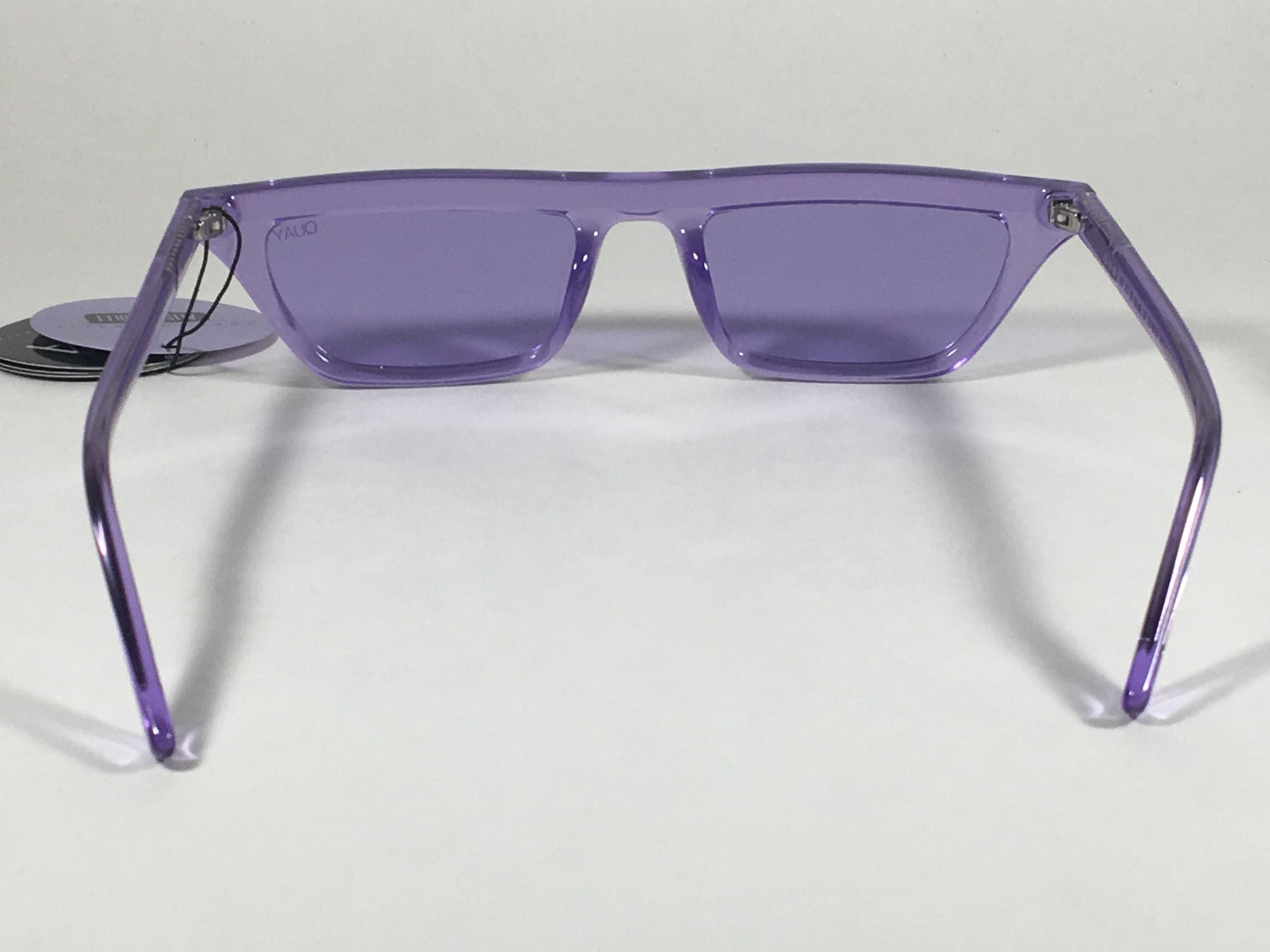 Quay Qw000383 Viol/viol Finesse Sunglasses Alyssa Violet Small Square Purple Clear Frame And Lens - Sunglasses