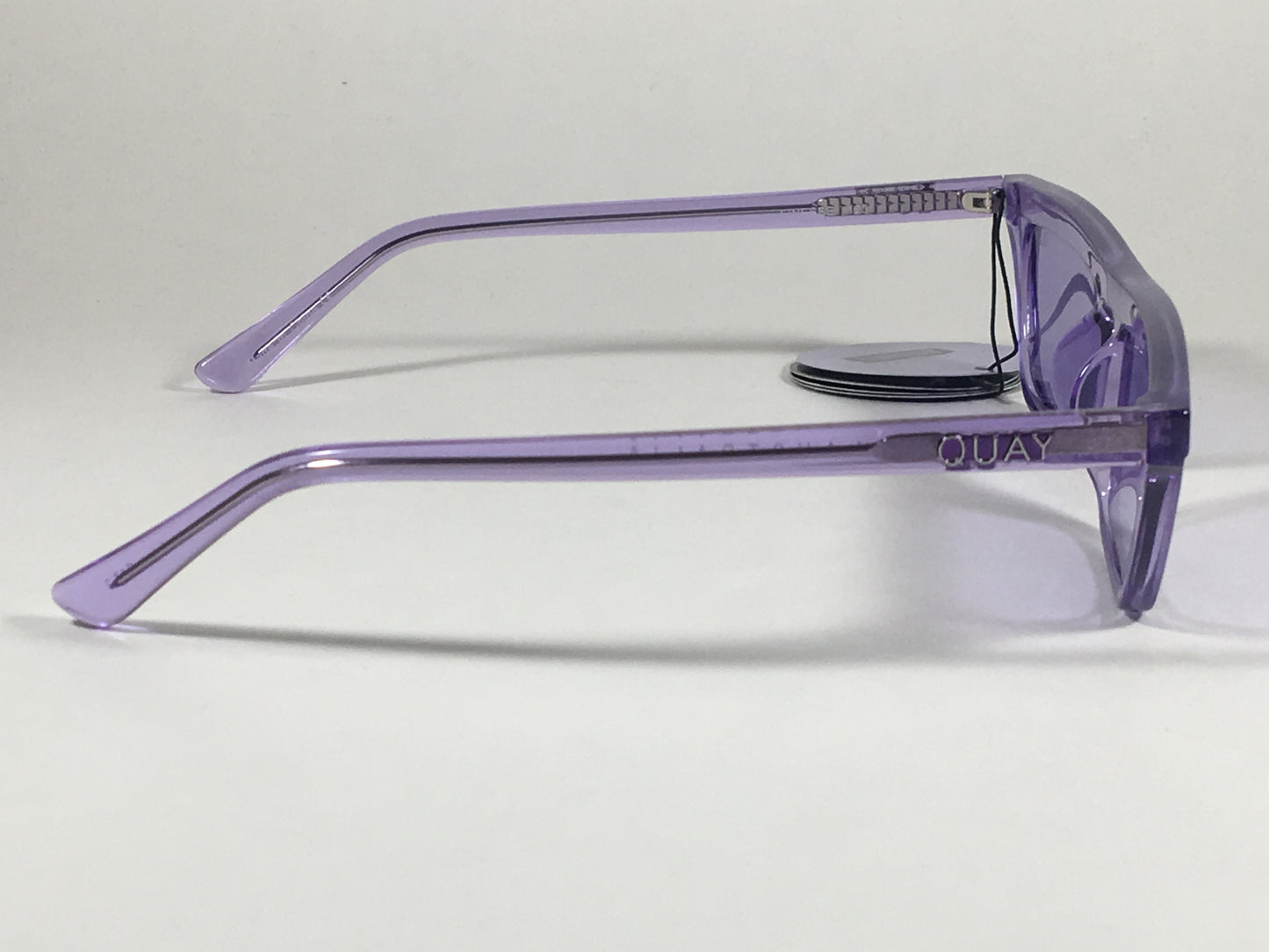 Quay Qw000383 Viol/viol Finesse Sunglasses Alyssa Violet Small Square Purple Clear Frame And Lens - Sunglasses