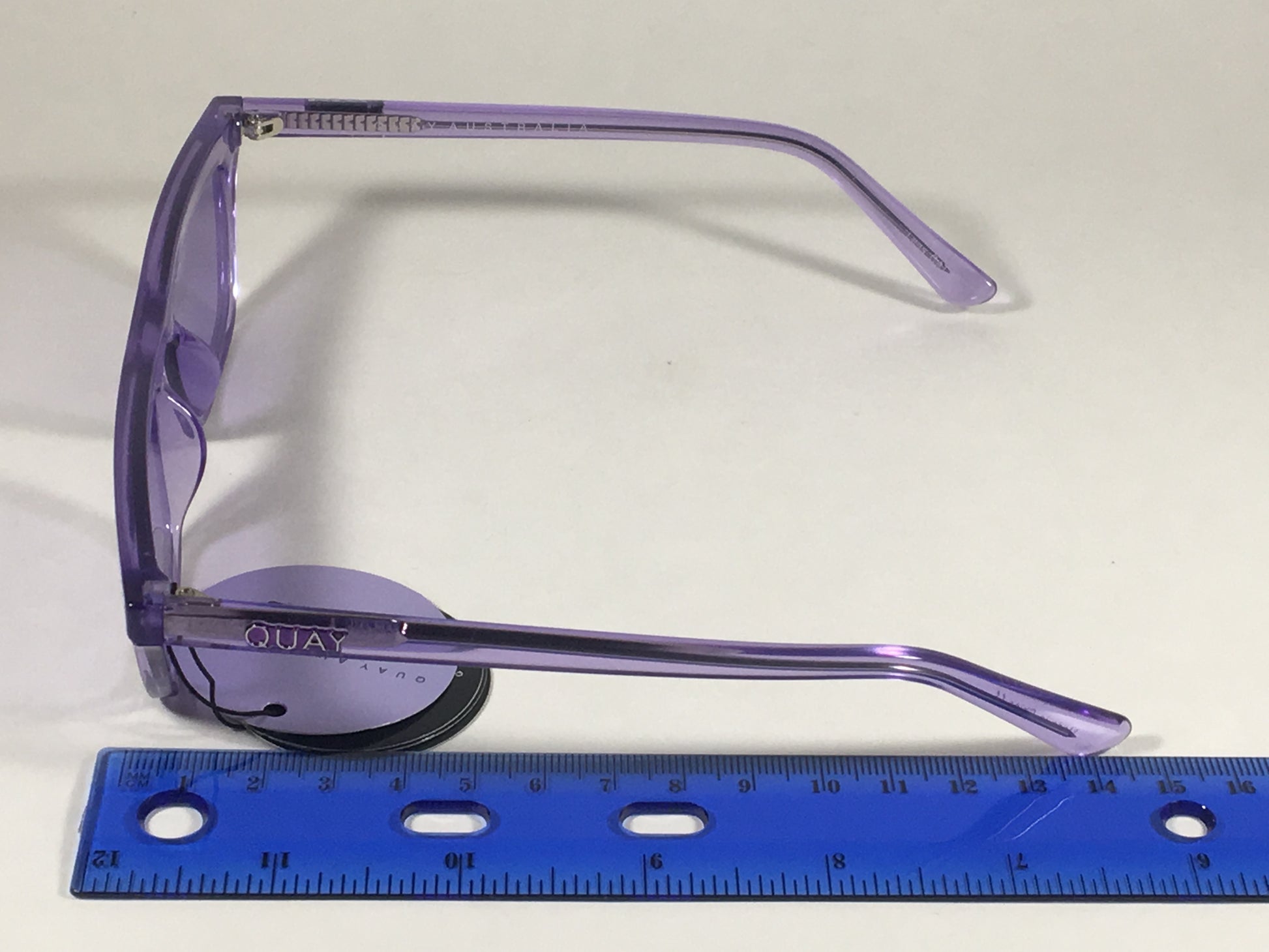 Quay Qw000383 Viol/viol Finesse Sunglasses Alyssa Violet Small Square Purple Clear Frame And Lens - Sunglasses