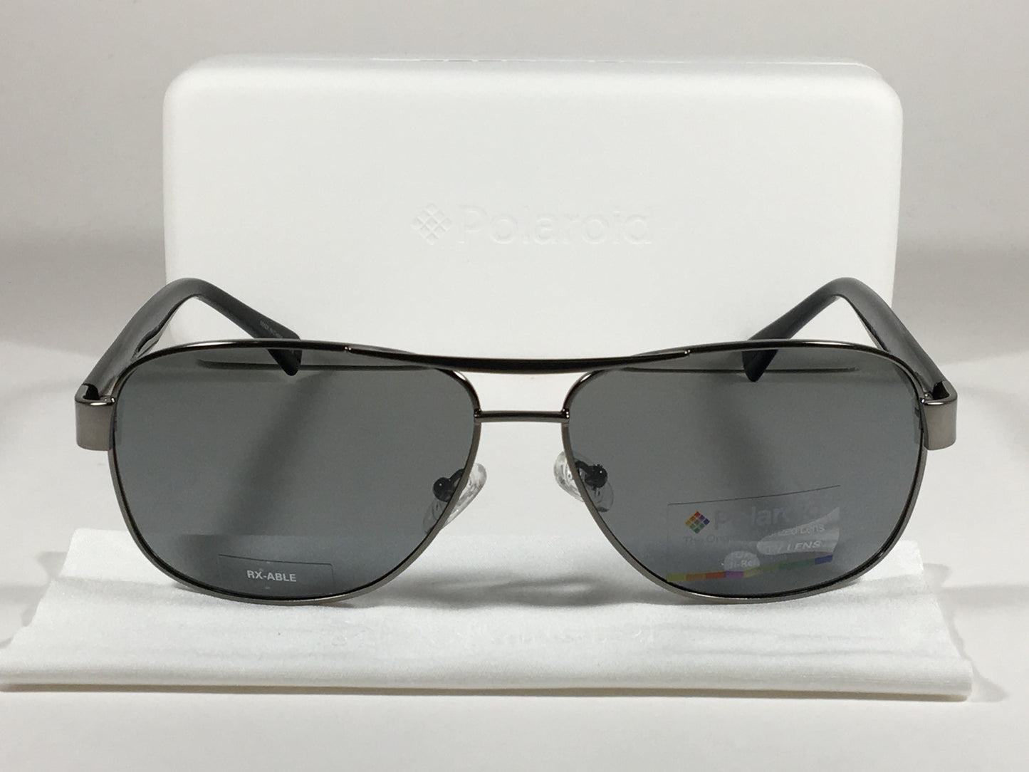 Polaroid Pld2005/s V81Ah Polarized Aviator Pilot Sunglasses Black Ruthenium Gray Frame With Gray Lens - Sunglasses