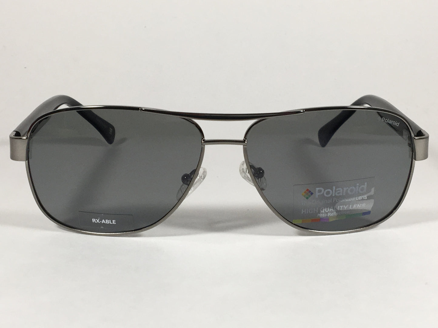 Polaroid Pld2005/s V81Ah Polarized Aviator Pilot Sunglasses Black Ruthenium Gray Frame With Gray Lens - Sunglasses