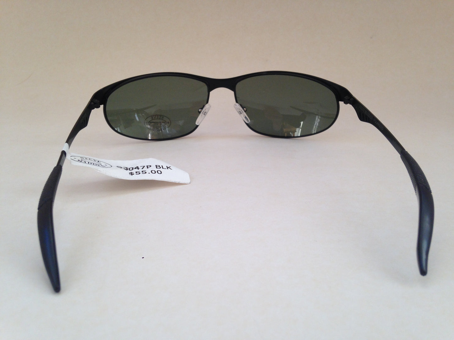 Steve Madden Sunglasses Polarized Sport Black Metal Frame Green Lens S3047P Blk - Sunglasses
