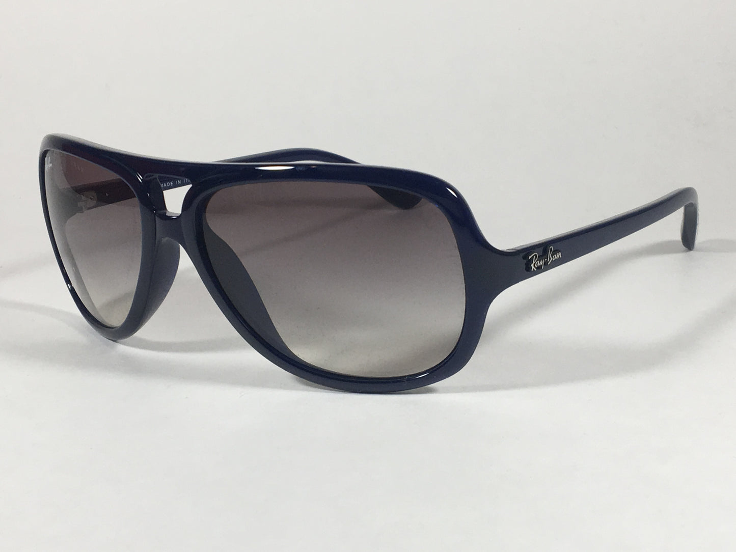 Ray-Ban Turbo Aviator Sunglasses Navy Blue Nylon Frame Gray Gradient Lens RB4162 629/32 - Sunglasses