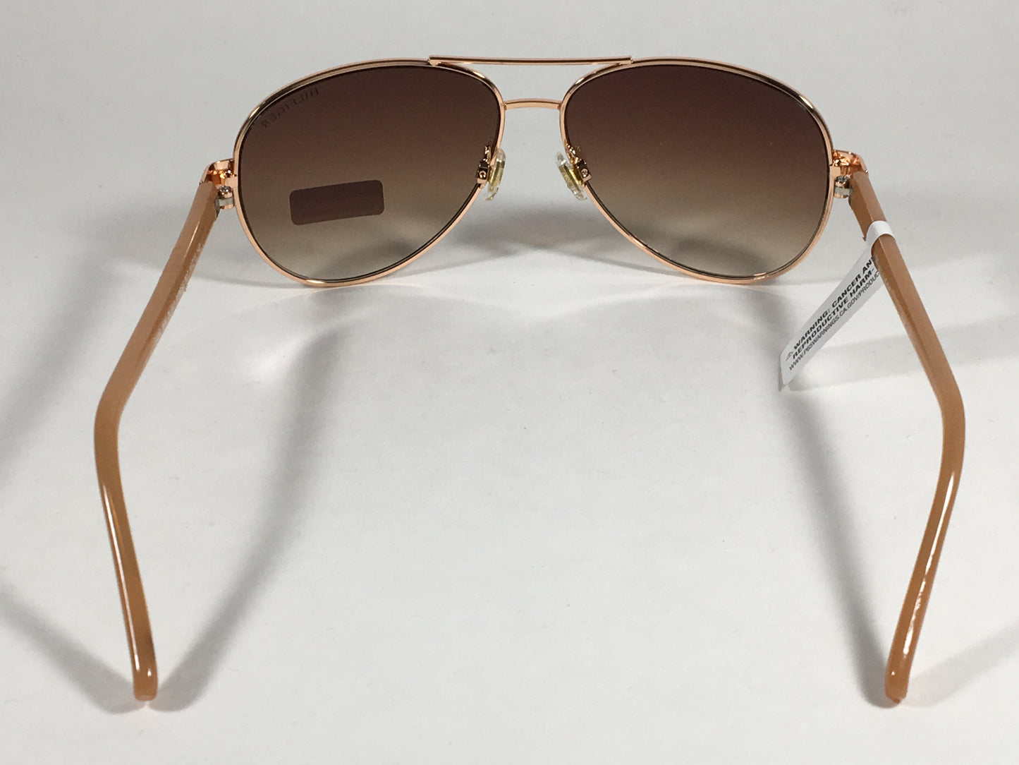 Tommy Hilfiger Sami Aviator Sunglasses Rose Gold and Nude Frame Brown Gradient Lens SAMI WM OL311 - Sunglasses