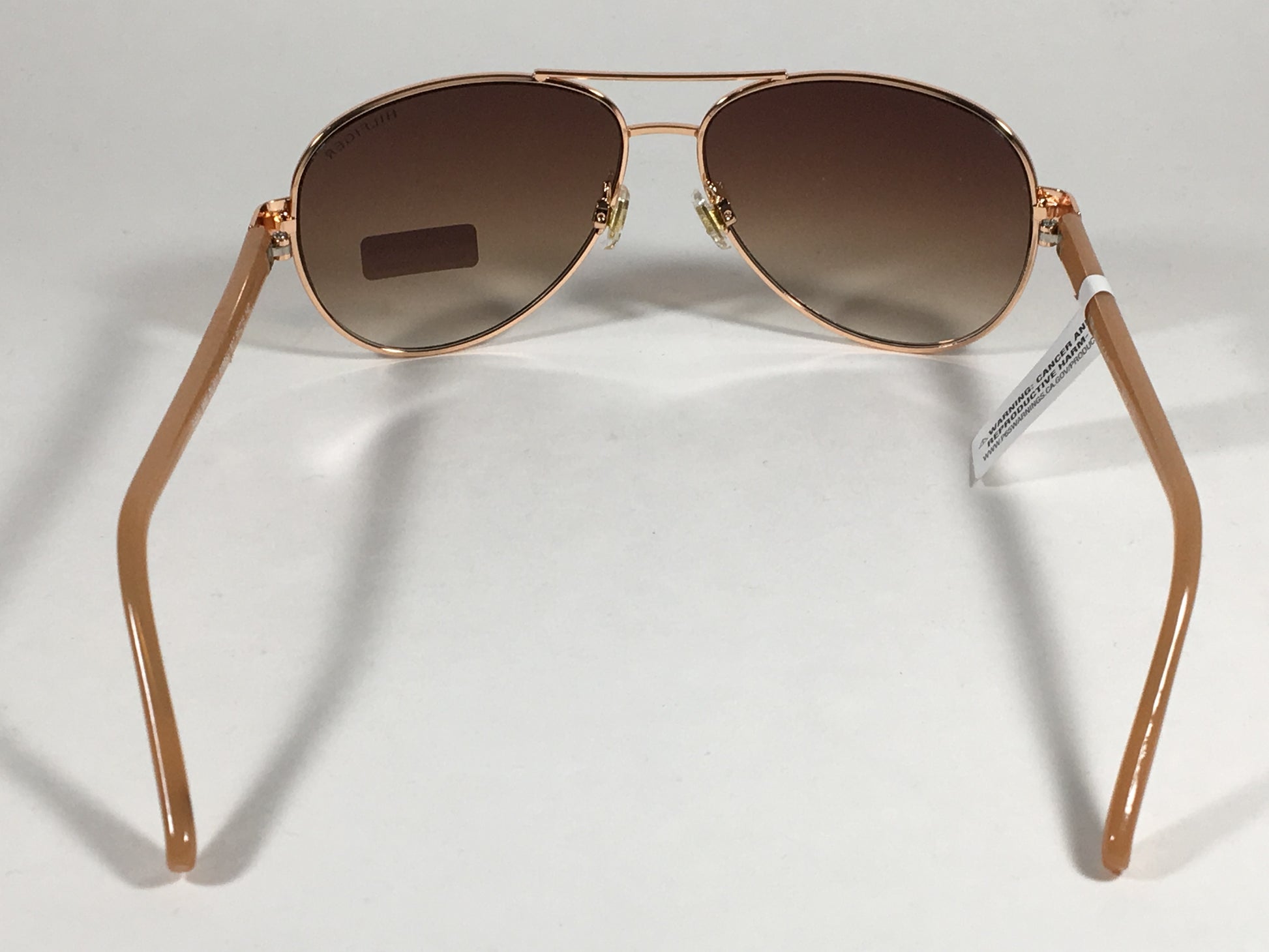 Tommy Hilfiger Sami Aviator Sunglasses Rose Gold and Nude Frame Brown Gradient Lens SAMI WM OL311 - Sunglasses