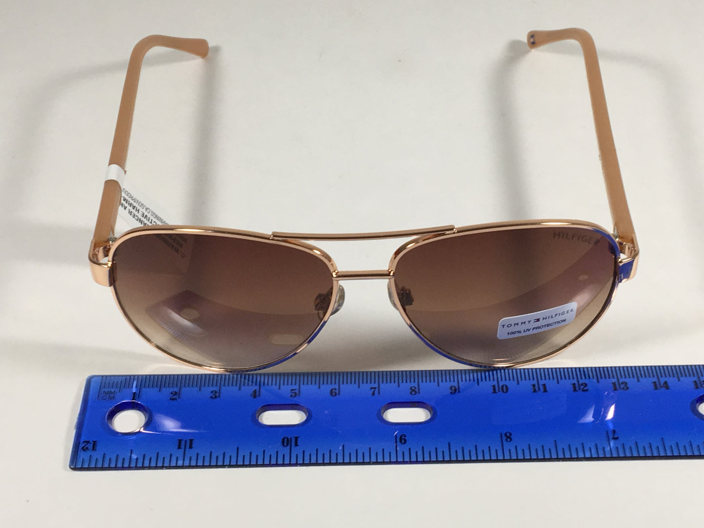 Tommy Hilfiger Sami Aviator Sunglasses Rose Gold and Nude Frame Brown Gradient Lens SAMI WM OL311 - Sunglasses