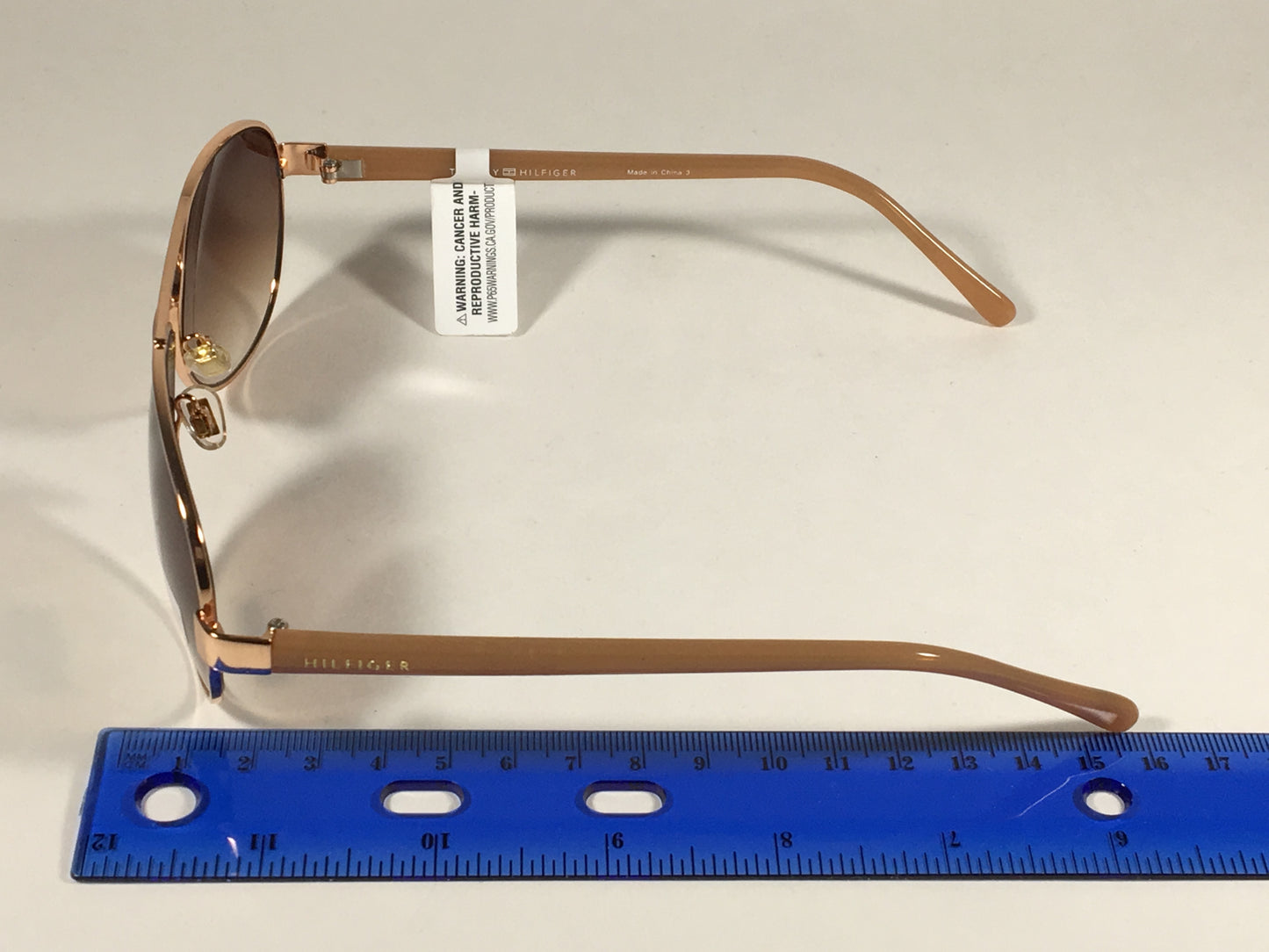 Tommy Hilfiger Sami Aviator Sunglasses Rose Gold and Nude Frame Brown Gradient Lens SAMI WM OL311 - Sunglasses