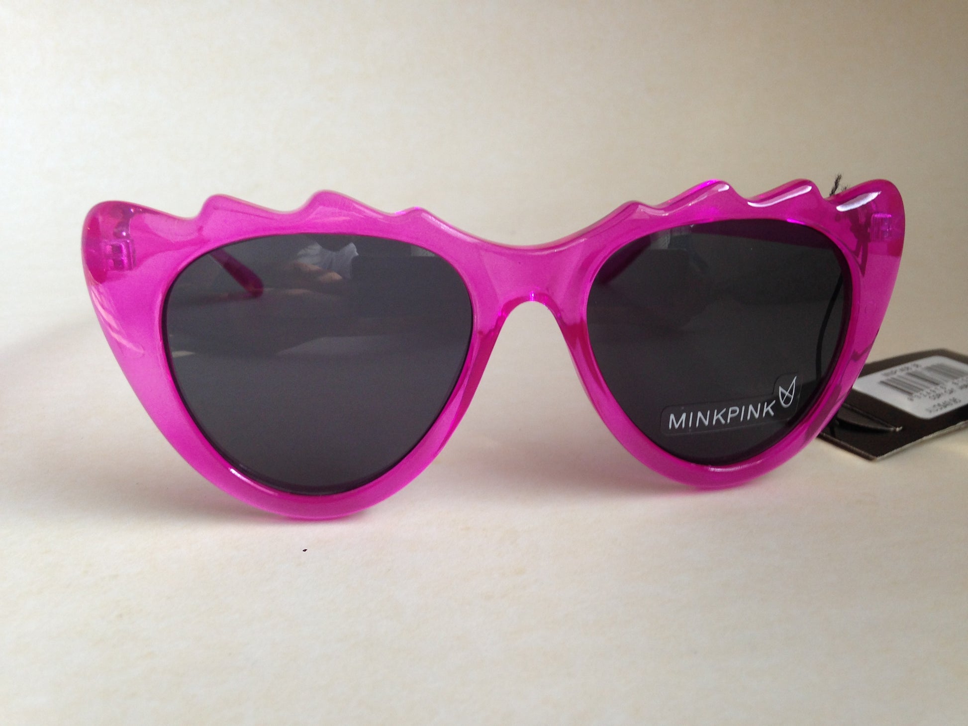 Minkpink Cat Eye Sunglasses Copy Cat 1408138 Flamingo Pink Frame Gray Lens - Sunglasses