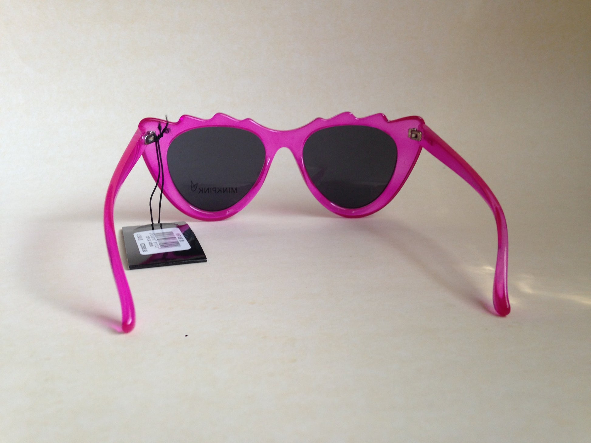 Minkpink Cat Eye Sunglasses Copy Cat 1408138 Flamingo Pink Frame Gray Lens - Sunglasses