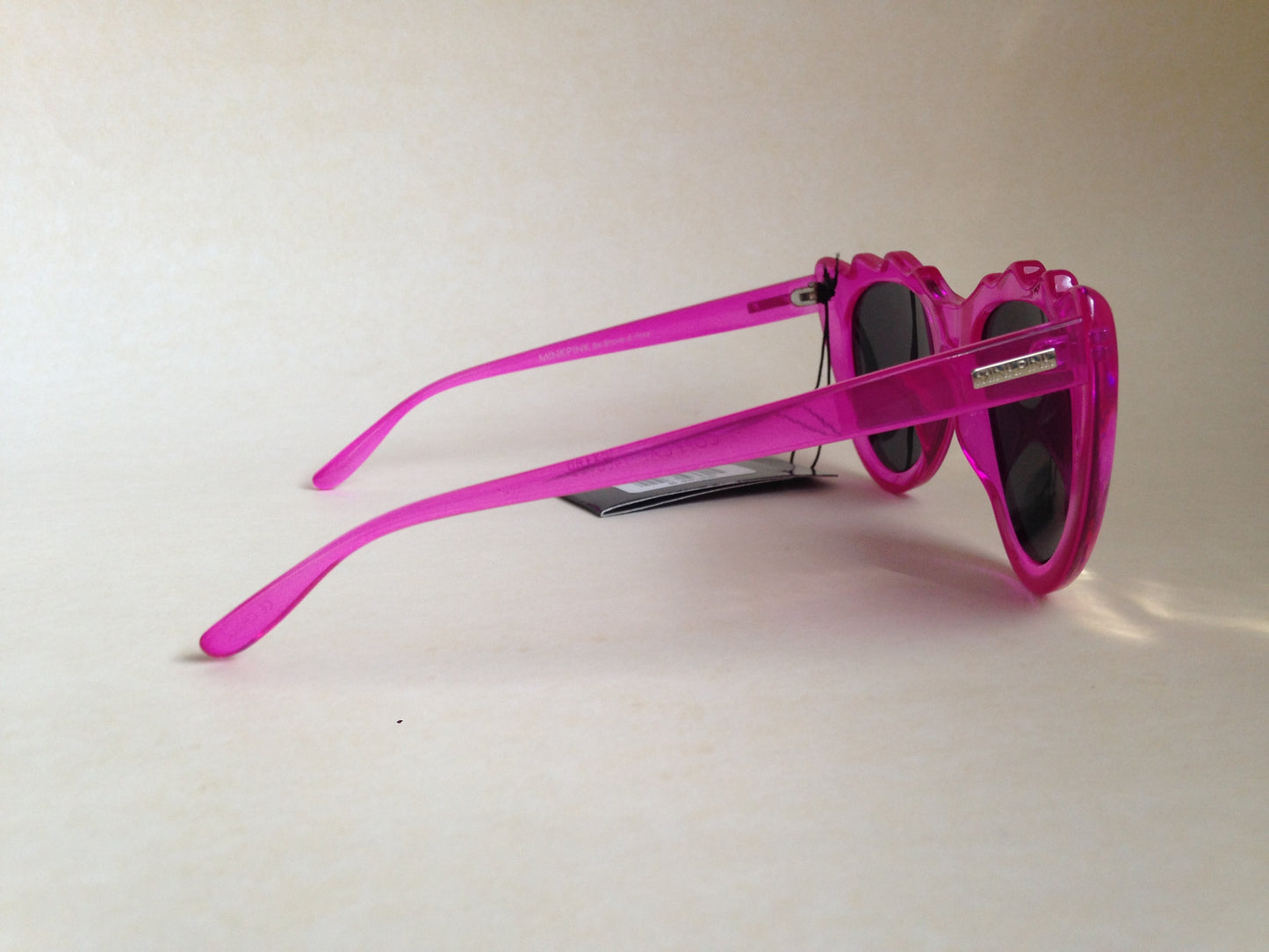 Minkpink Cat Eye Sunglasses Copy Cat 1408138 Flamingo Pink Frame Gray Lens - Sunglasses