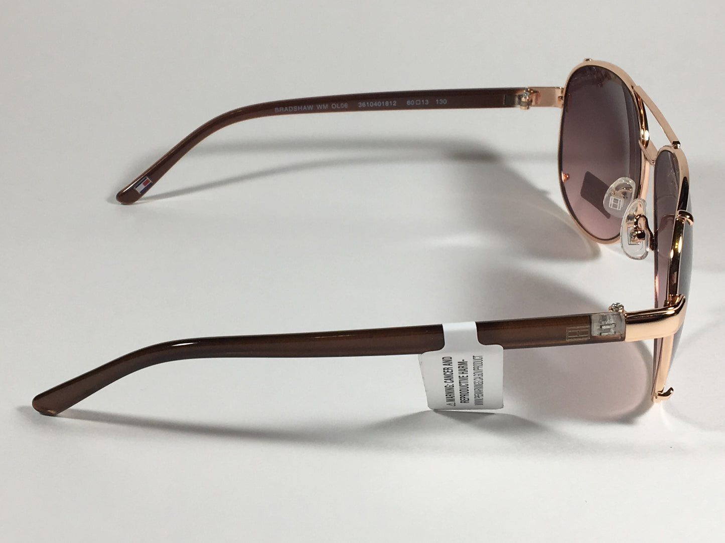 Tommy Hilfiger Bradshaw Aviator Sunglasses Rose Gold And Brown Frame Brown Gradient Lens BRADSHAW WM OL06 - Sunglasses