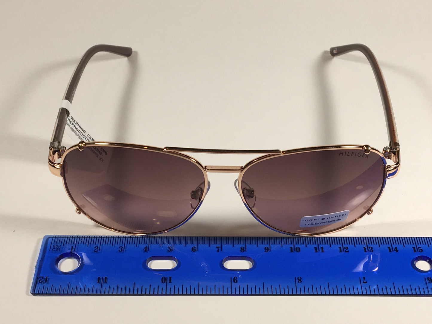 Tommy Hilfiger Bradshaw Aviator Sunglasses Rose Gold And Brown Frame Brown Gradient Lens BRADSHAW WM OL06 - Sunglasses