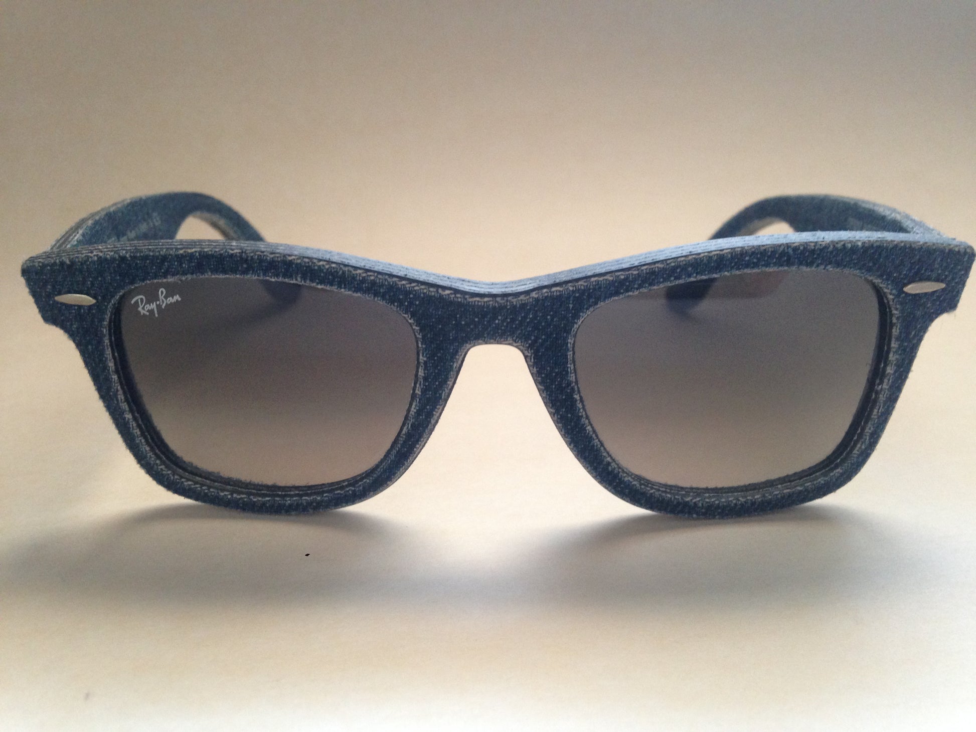Ray-Ban Denim Wayfarer Sunglasses Rb2140 1163/71 Blue Jean Denim Frame Gray Gradient Lens - Sunglasses