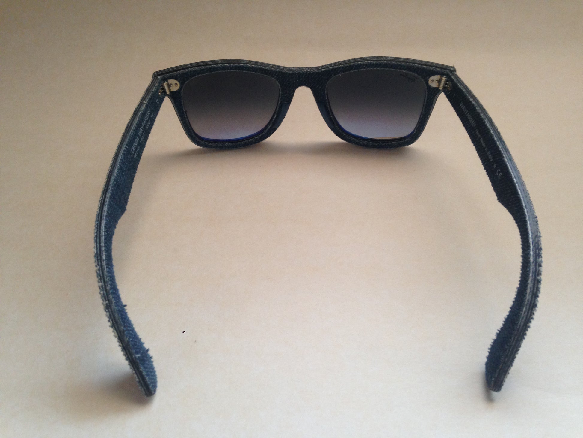 Ray-Ban Denim Wayfarer Sunglasses Rb2140 1163/71 Blue Jean Denim Frame Gray Gradient Lens - Sunglasses