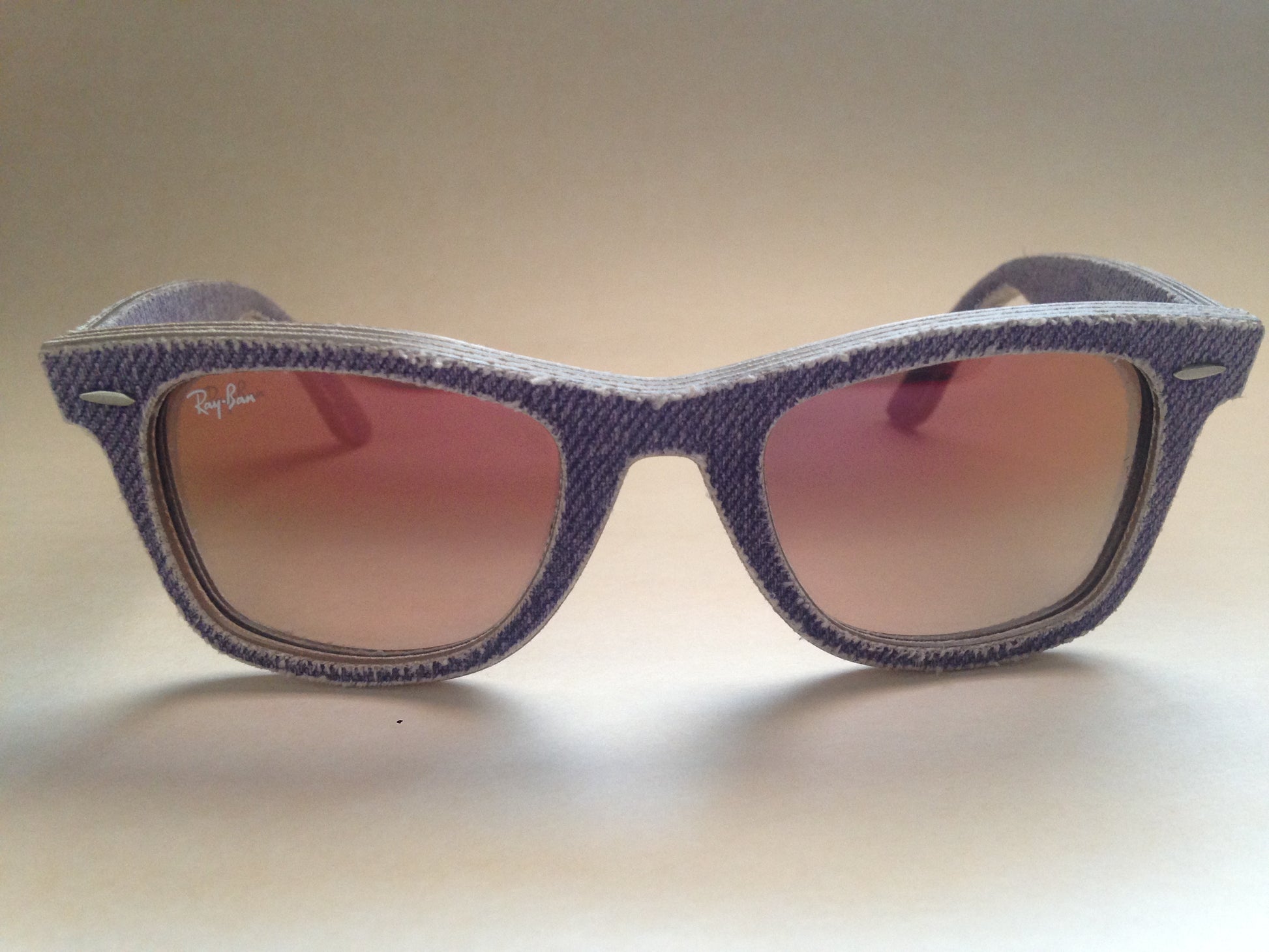 Ray-Ban Denim Wayfarer Sunglasses Violet Jean Denim Frame Light Violet Gradient Lens Rb2140 1167S5 - Sunglasses