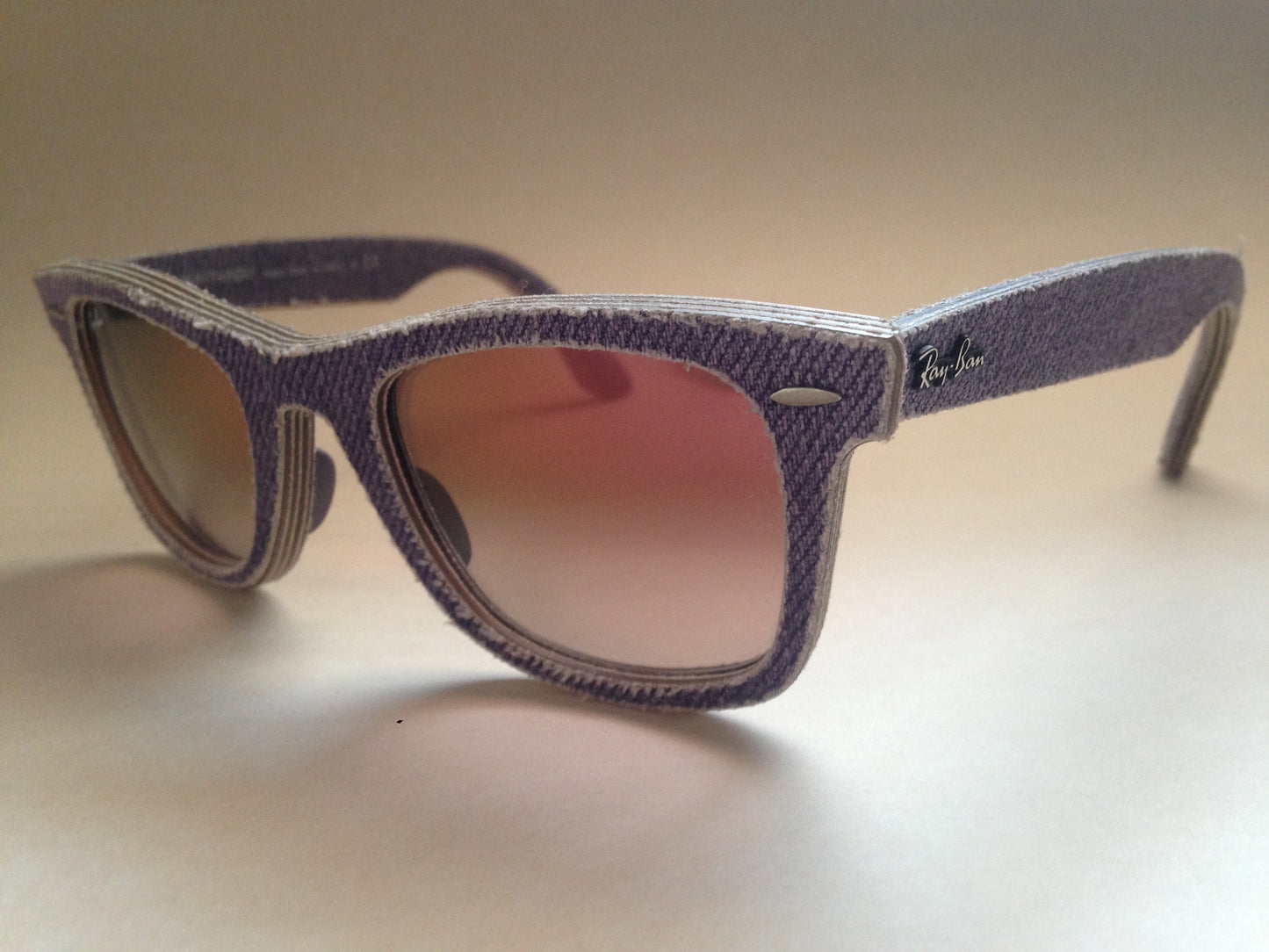 Ray-Ban Denim Wayfarer Sunglasses Violet Jean Denim Frame Light Violet Gradient Lens Rb2140 1167S5 - Sunglasses