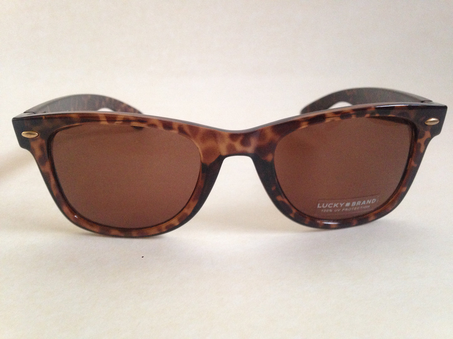 Lucky Brand Mens Dusk Sunglasses Classic Retro Square Frame Brown Tortoise 50 - Sunglasses