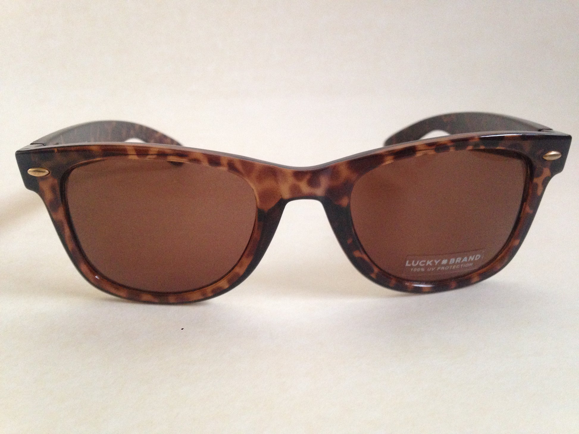 Lucky Brand Mens Dusk Sunglasses Classic Retro Square Frame Brown Tortoise 50 - Sunglasses