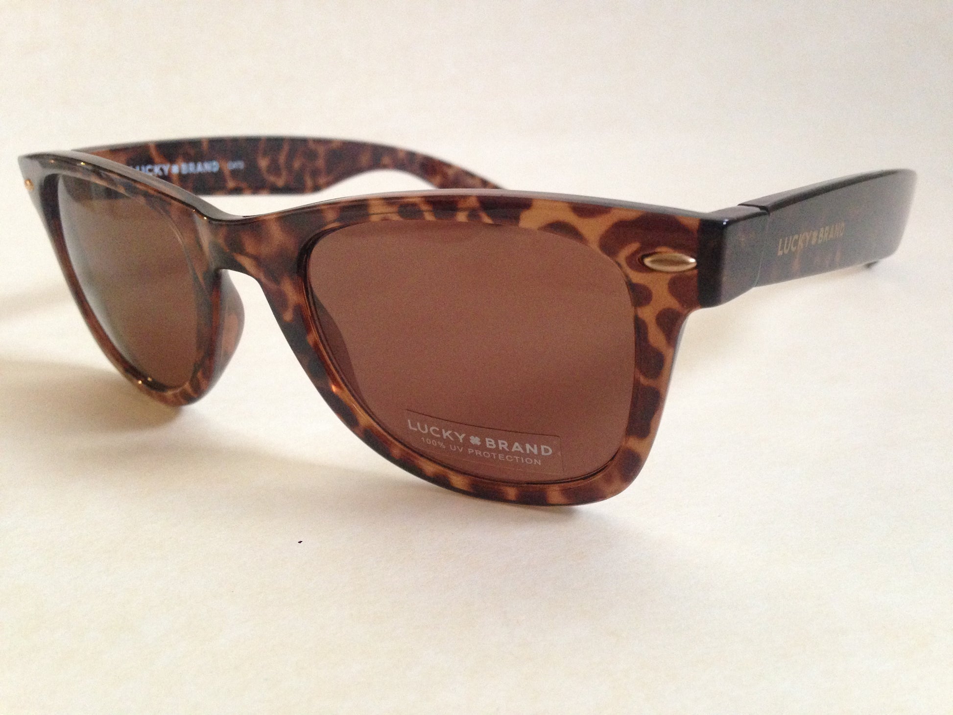 Lucky Brand Mens Dusk Sunglasses Classic Retro Square Frame Brown Tortoise 50 TheSunglassFashion