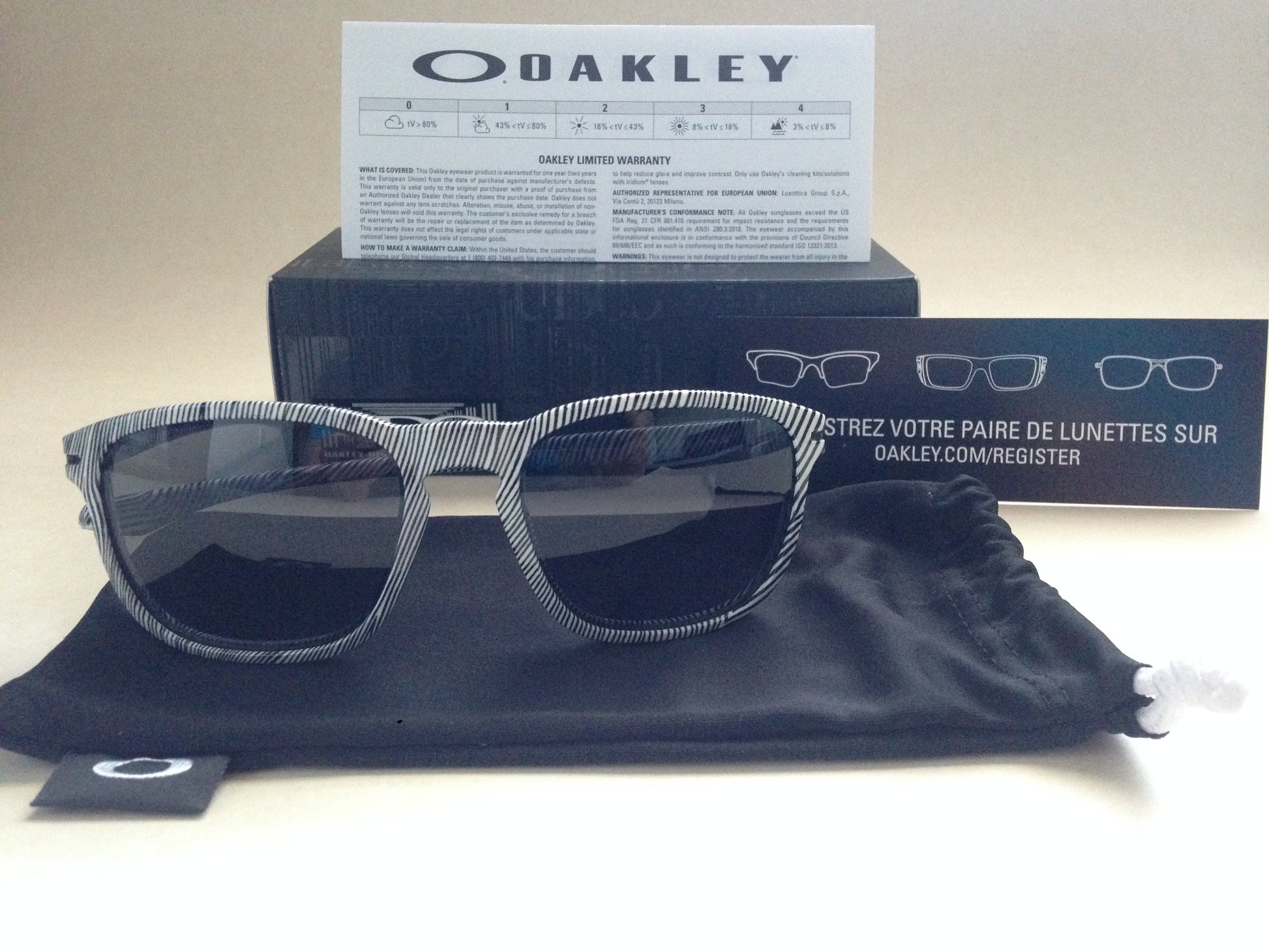 Oakley Enduro Sunglasses Fingerprint White Zebra Swirl Frame Gray Lens Oo9223 21 - Sunglasses