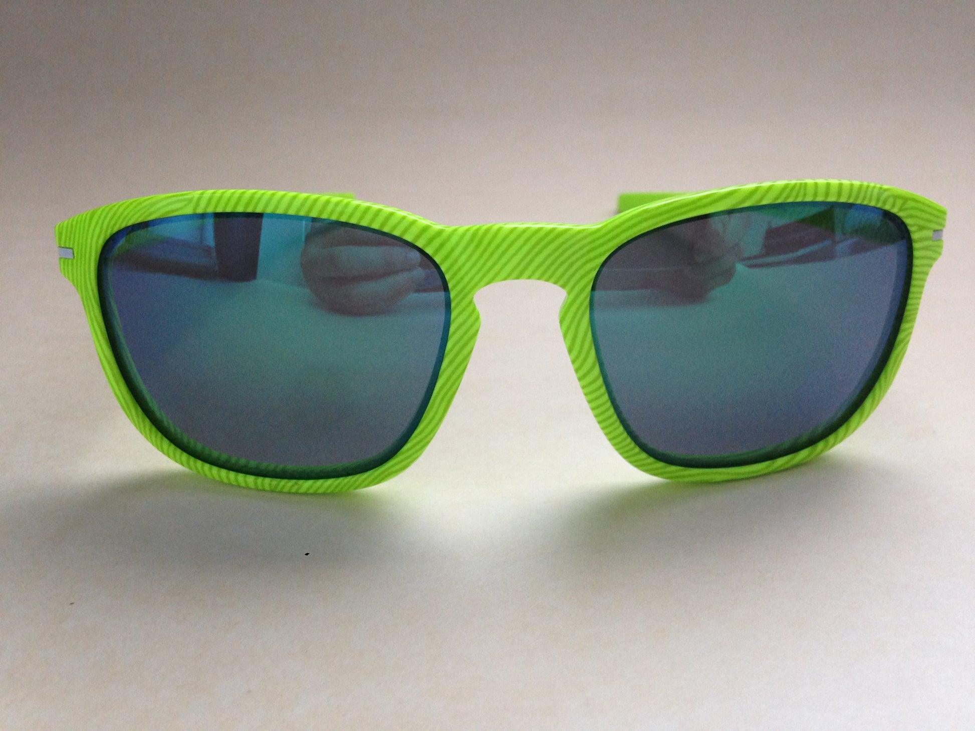 Oakley Enduro Oo9223-25 Sport Sunglasses Fingerprint Green Jade Iridium Mirror Lens - Sunglasses