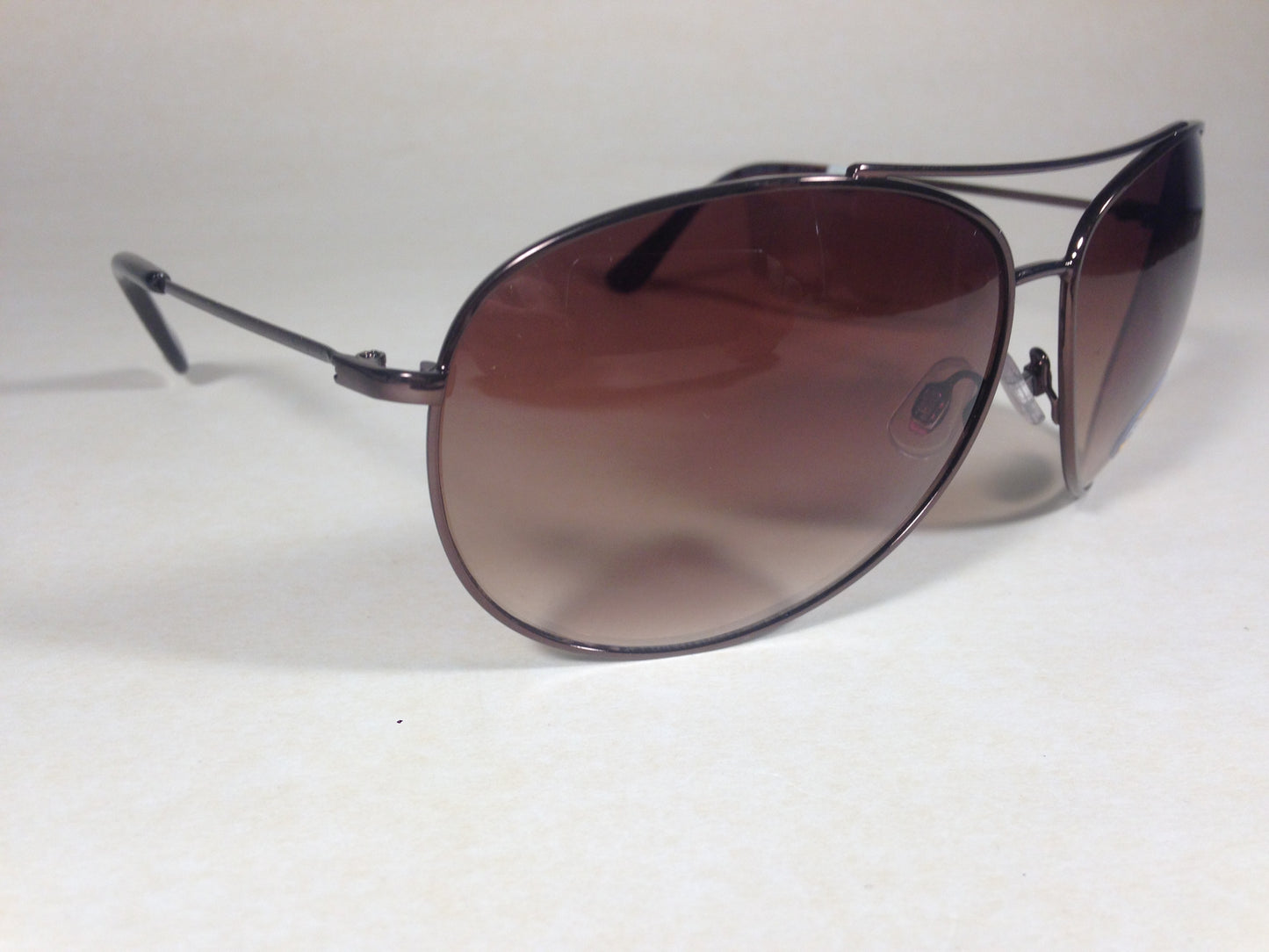 Fossil Fw11 Aviator Sunglasses Womens Large Metal Brown Frame Gradient Lens - Sunglasses