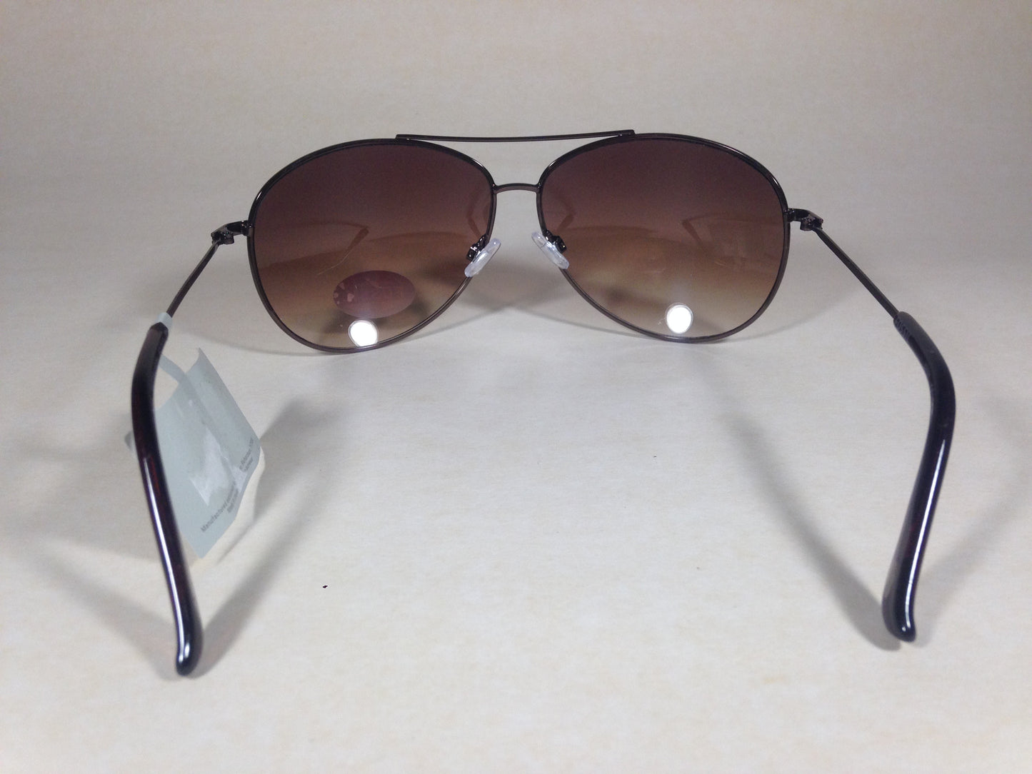 Fossil Fw11 Aviator Sunglasses Womens Large Metal Brown Frame Gradient Lens - Sunglasses