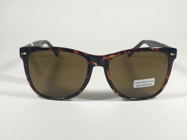 Tommy Hilfiger Conrad Rectangular Sunglasses Brown Tortoise Frame Brow