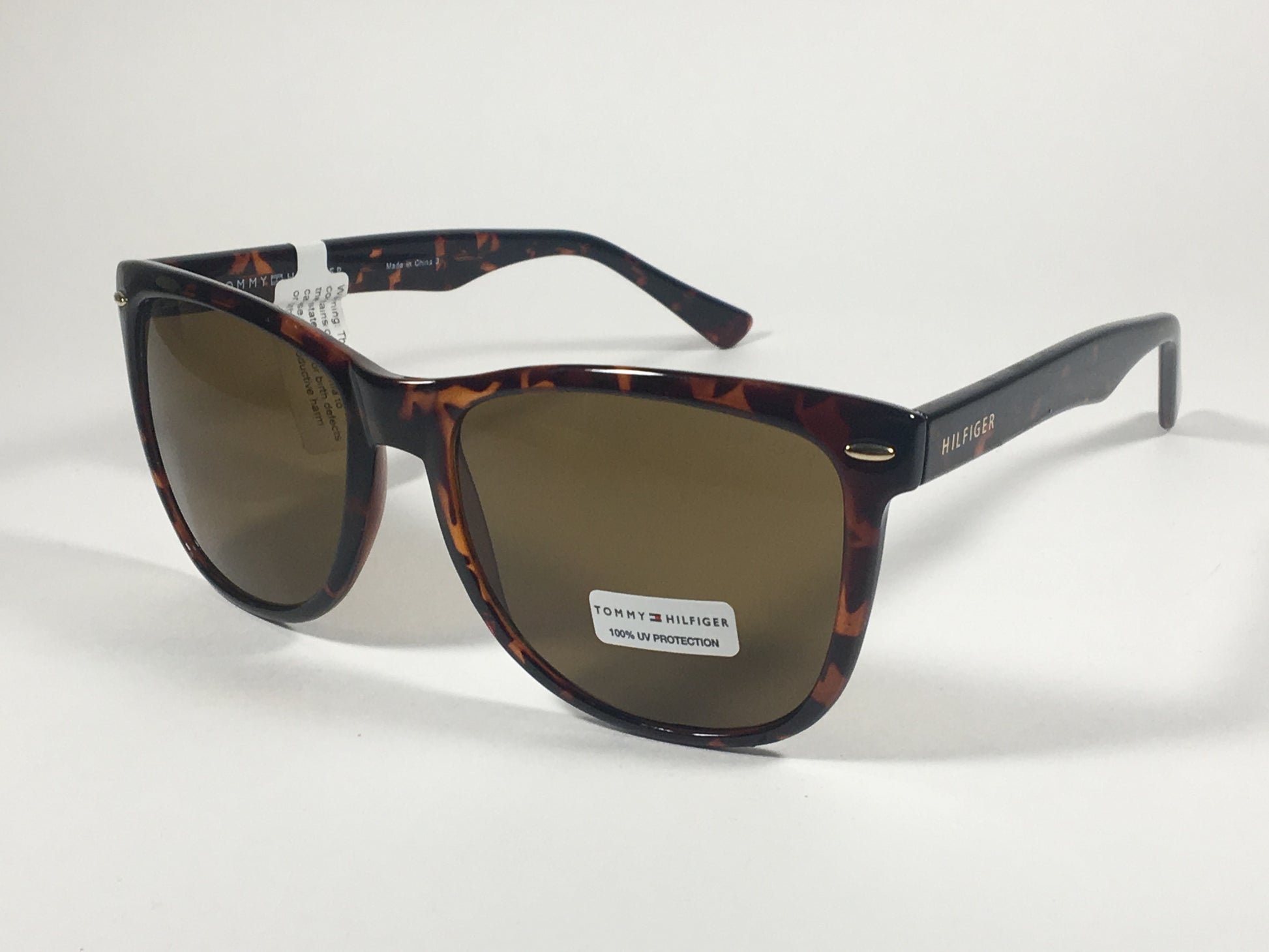 Tommy Hilfiger Conrad Rectangular Sunglasses Brown Tortoise Frame Brown Lens CONRAD MP OM130 BROWN TORT - Sunglasses