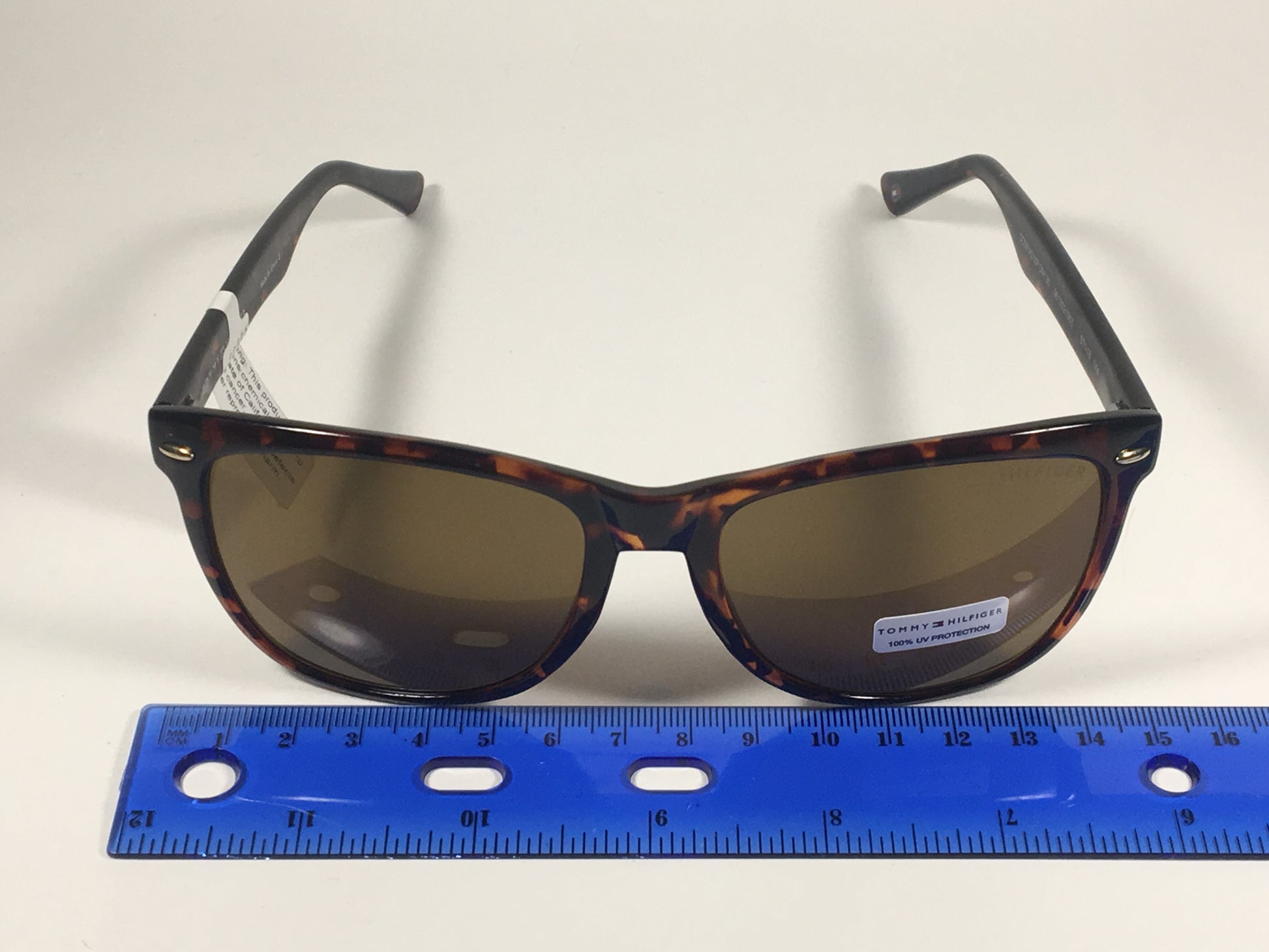Tommy Hilfiger Conrad Rectangular Sunglasses Brown Tortoise Frame Brown Lens CONRAD MP OM130 BROWN TORT - Sunglasses