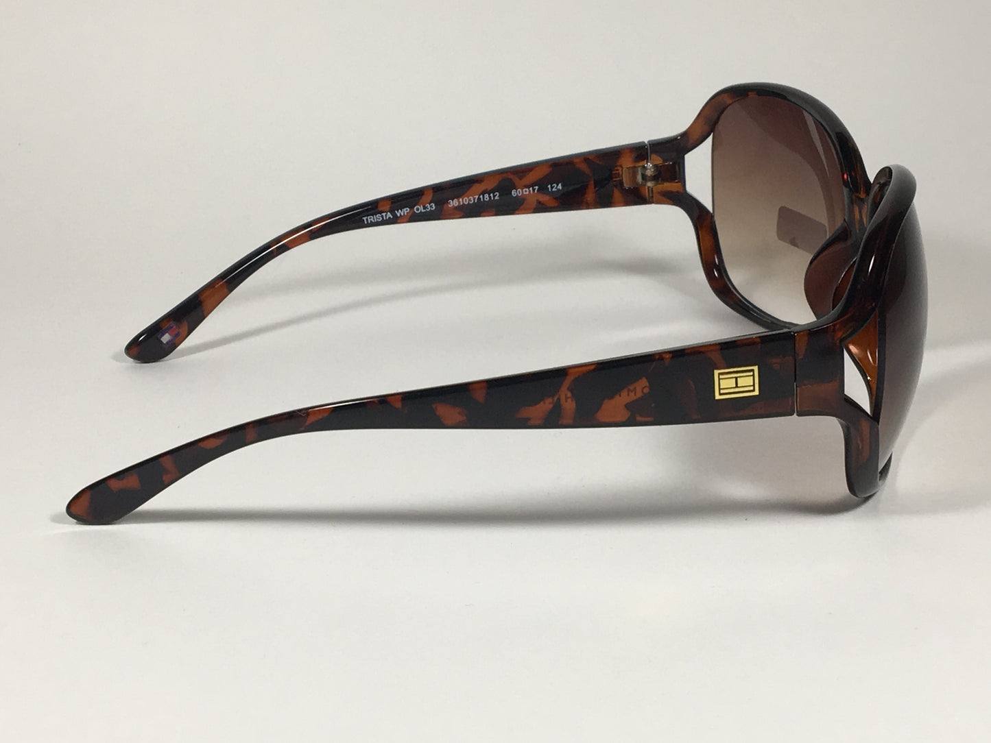 Tommy Hilfiger Trista Vented Oversize Sunglasses Brown Tortoise Frame Brown Gradient Lens TRISTA WP OL33 - Sunglasses