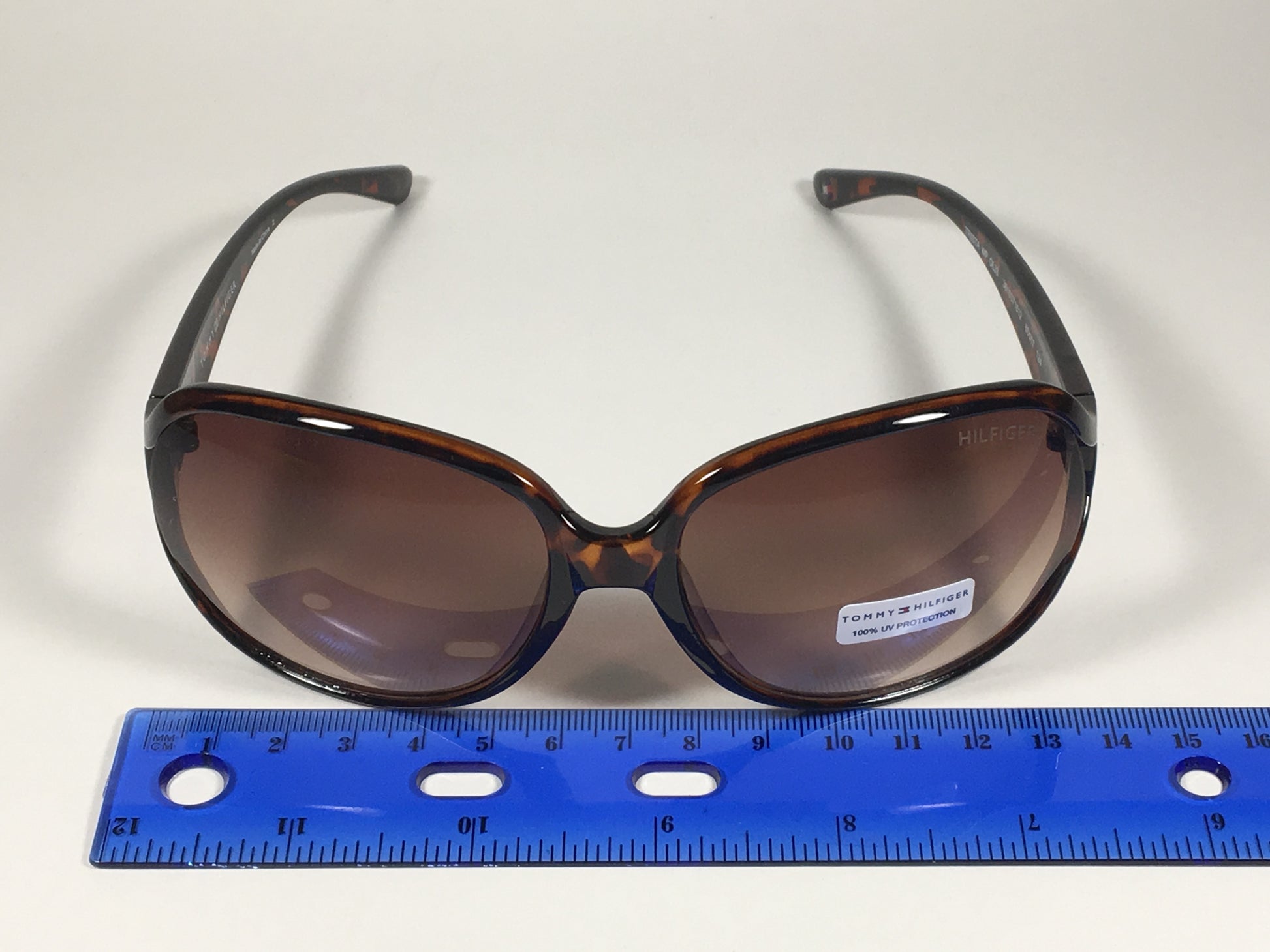 Tommy Hilfiger Trista Vented Oversize Sunglasses Brown Tortoise Frame Brown Gradient Lens TRISTA WP OL33 - Sunglasses