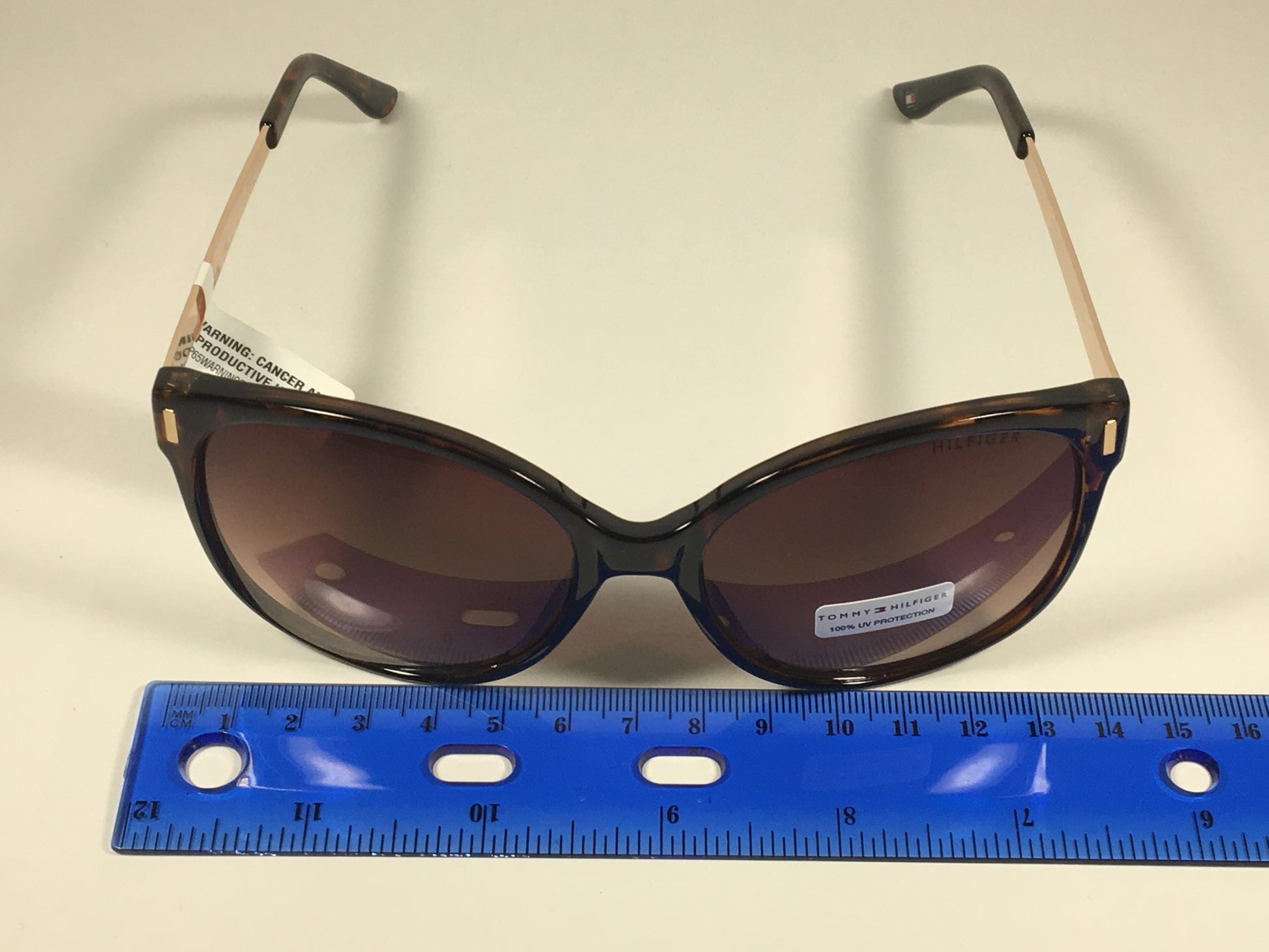 Tommy Hilfiger Breeda Sunglasses Brown Tortoise Gold Tone Frame Brown Gradient Lens BREEDA WP OL429 - Sunglasses