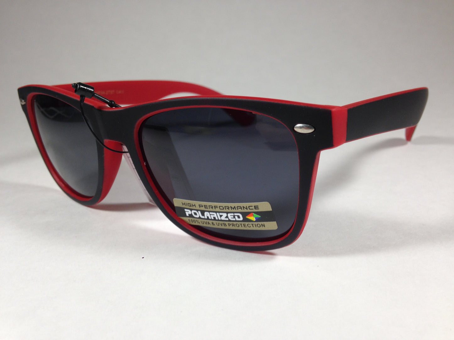 HD Polarized Sunglasses PZ-WF04-2TST Two Tone WF Man Girl Multiple Color Matte Rubber Finish - red - Sunglasses