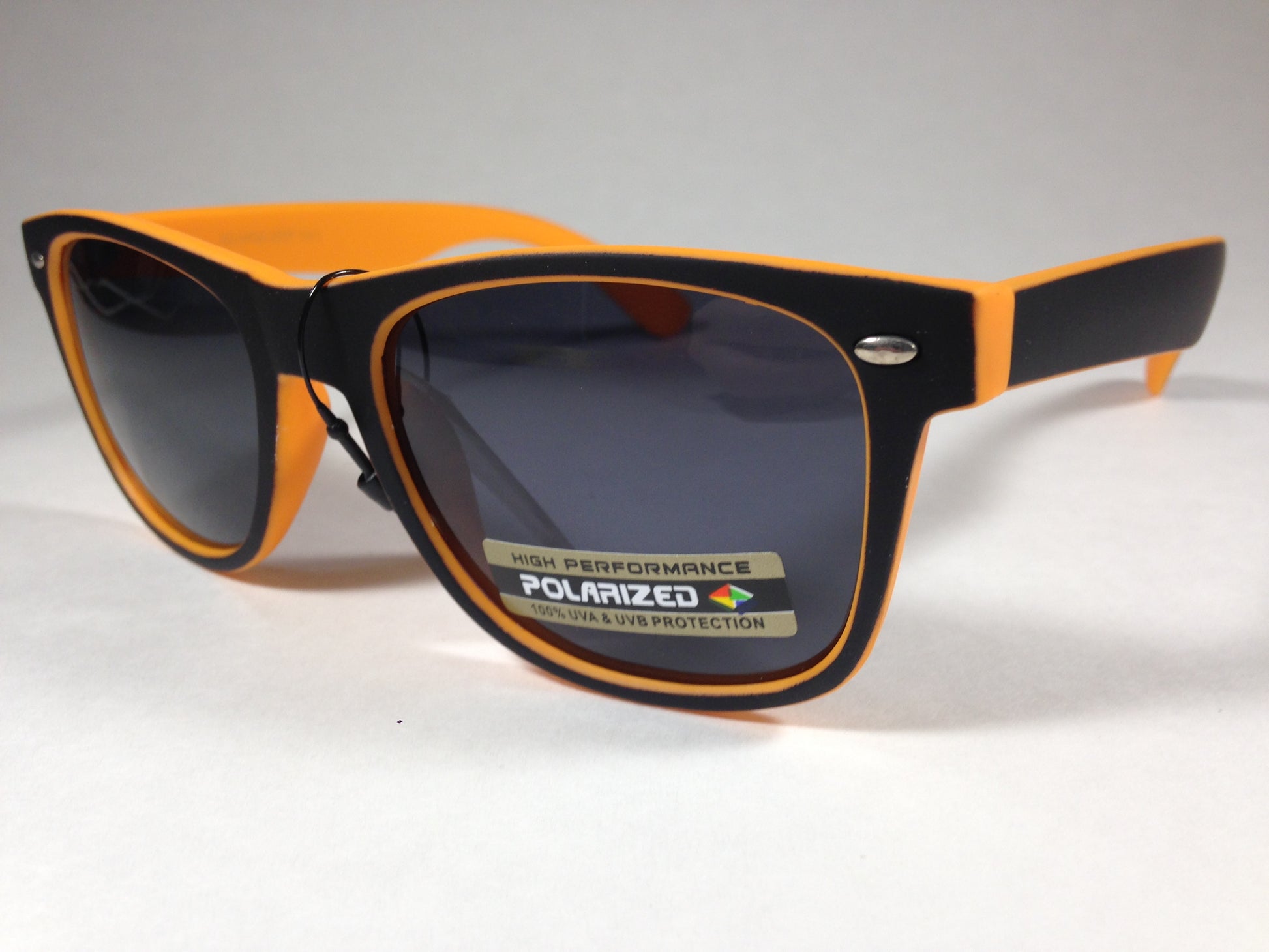 HD Polarized Sunglasses PZ-WF04-2TST Two Tone WF Man Girl Multiple Color Matte Rubber Finish - orange - Sunglasses