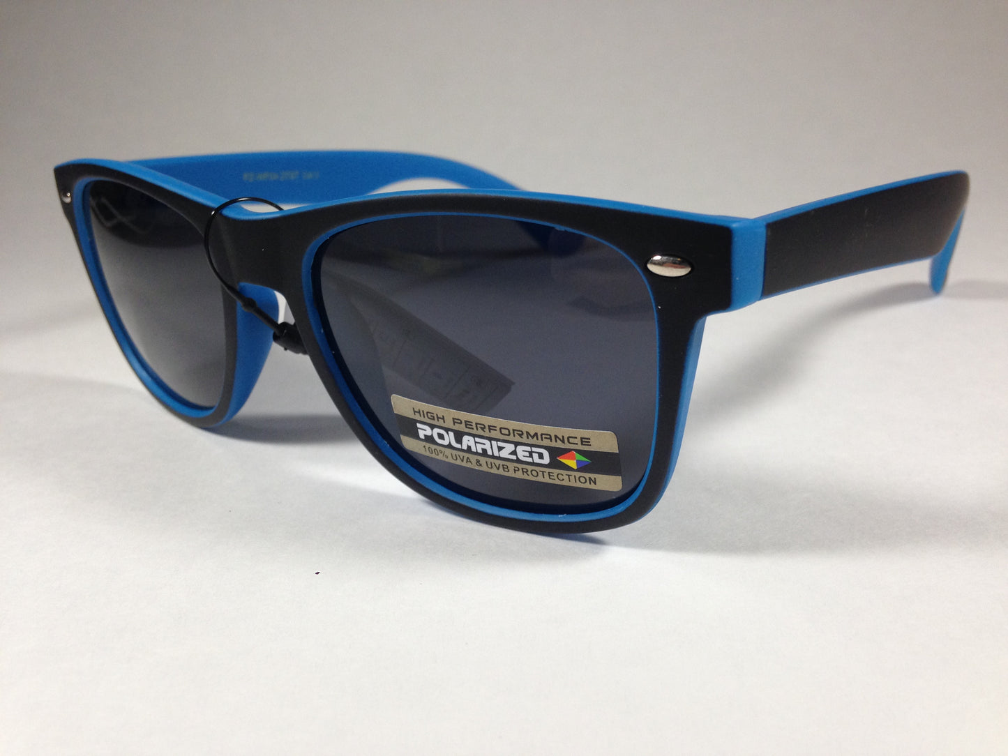 HD Polarized Sunglasses PZ-WF04-2TST Two Tone WF Man Girl Multiple Color Matte Rubber Finish - blue - Sunglasses