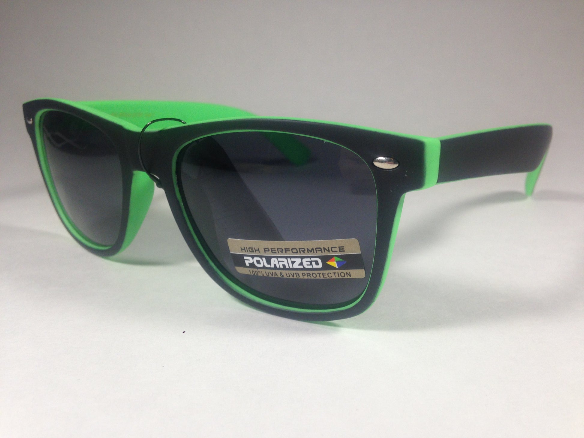 HD Polarized Sunglasses PZ-WF04-2TST Two Tone WF Man Girl Multiple Color Matte Rubber Finish - green - Sunglasses