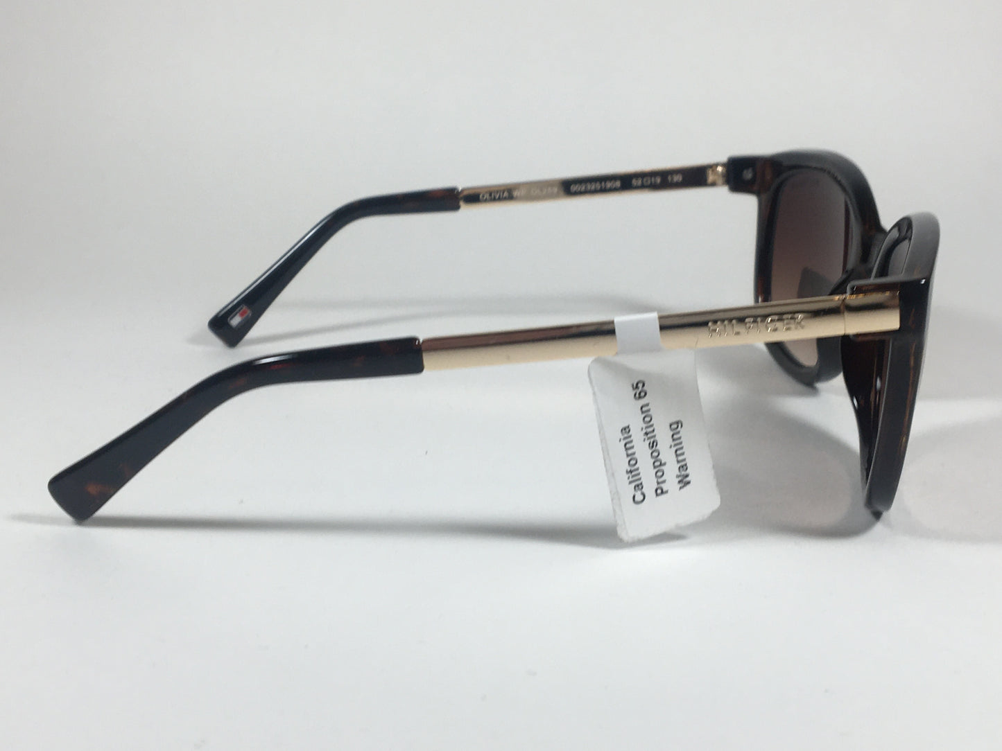 Tommy Hilfiger Olivia Square Sunglasses Brown Tortoise and Gold Frame Brown Lens OLIVIA WP OL269 - Sunglasses