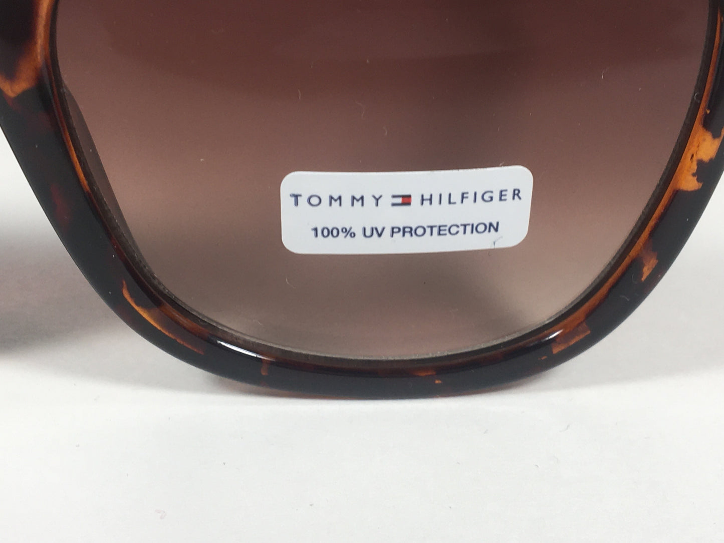 Tommy Hilfiger Clara Square Sunglasses Brown Tortoise Brown Gradient Lens CLARA WP OL363 - Sunglasses