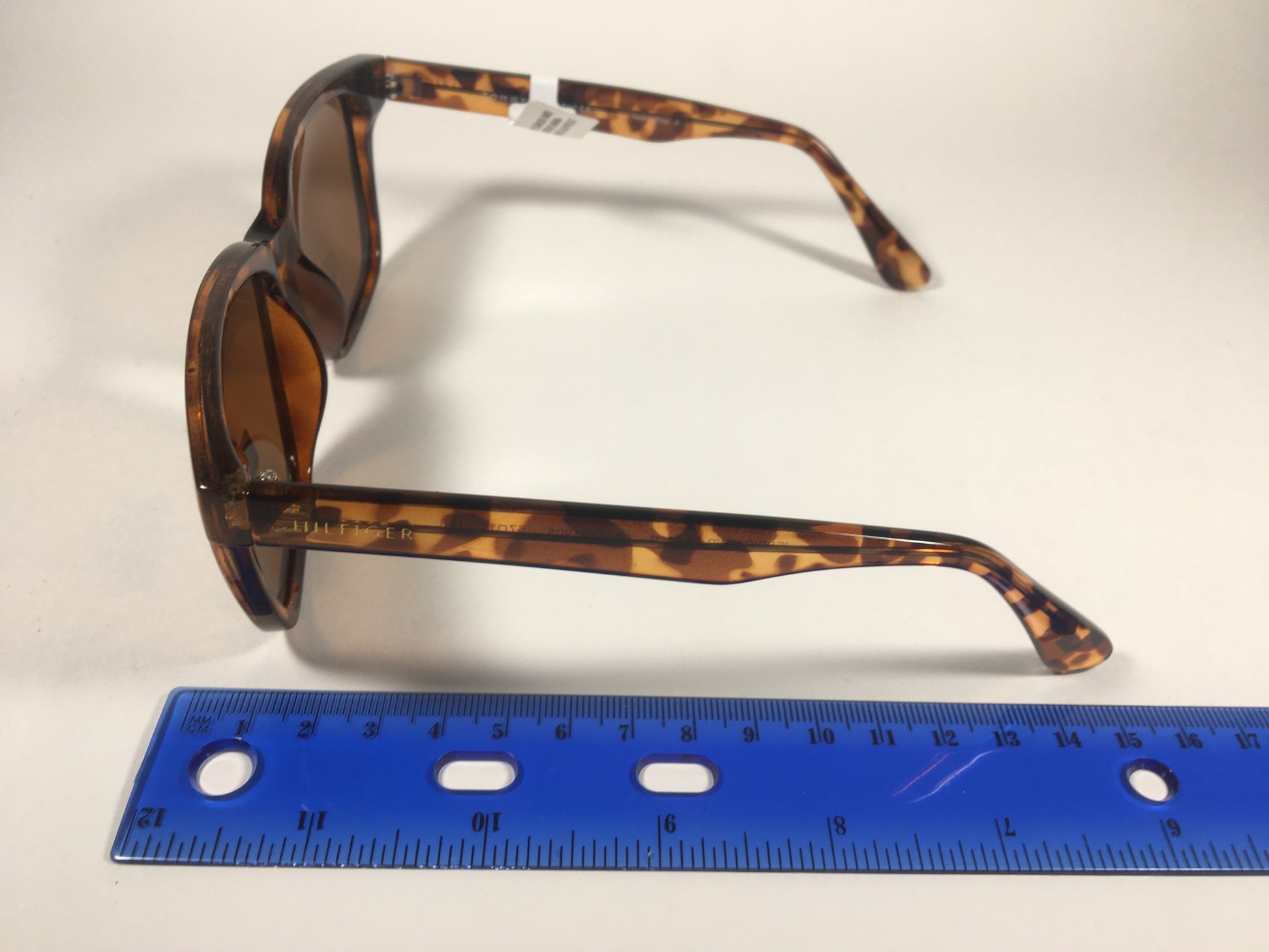 Tommy Hilfiger Polarized Jessica Square Sunglasses Brown Tortoise Frame Brown Lenses WP OL506P - Sunglasses