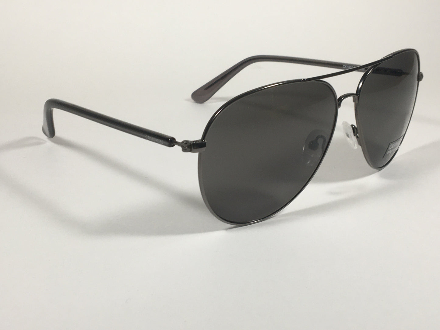 Calvin Klein Aviator Pilot Sunglasses CK19314S 008 Gunmetal Gray Green Lens - Sunglasses