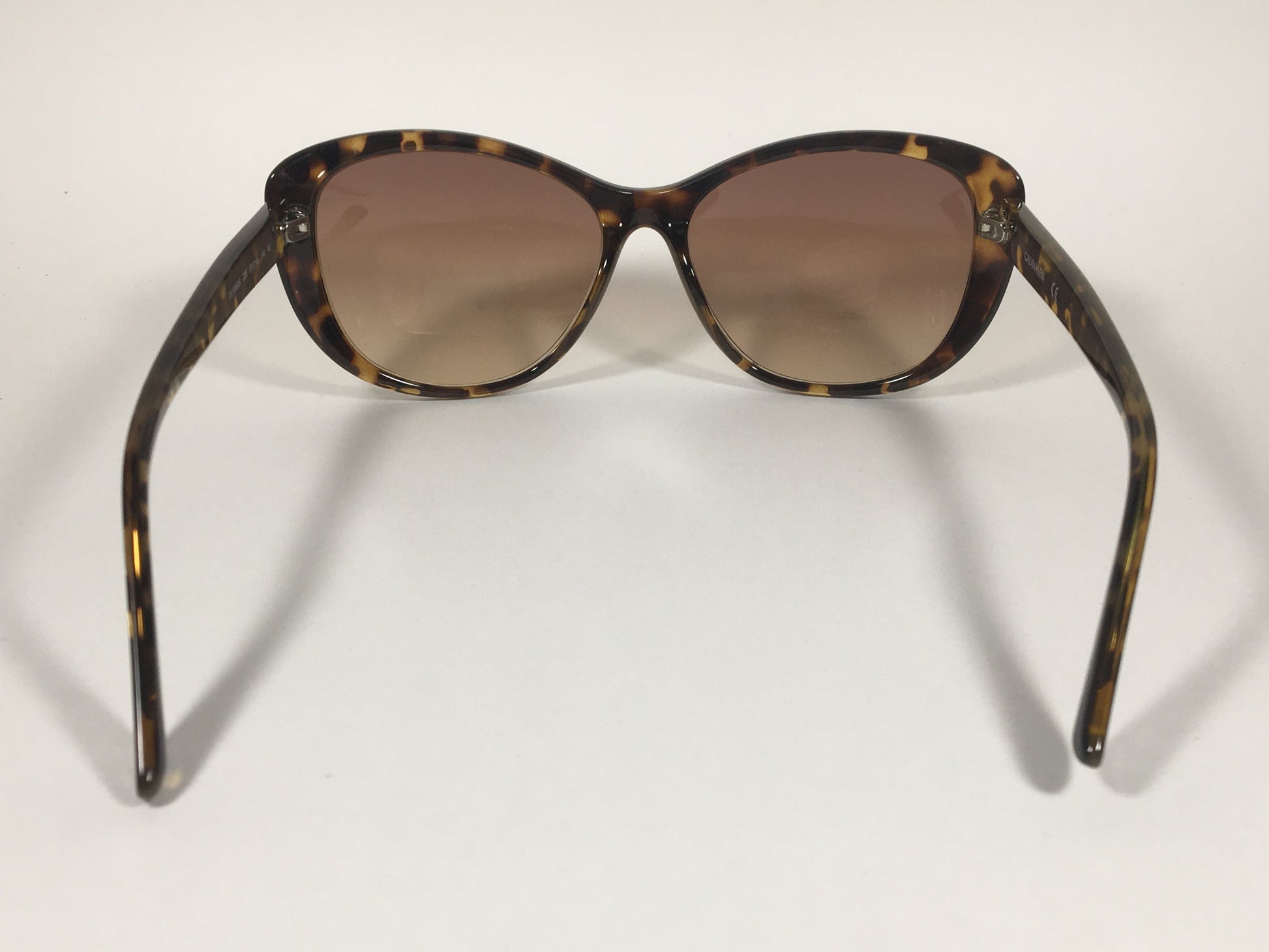 Calvin Klein Cat Eye Sunglasses CK19560S 235 Brown Tortoise Frame Brown Gradient Lens - Sunglasses