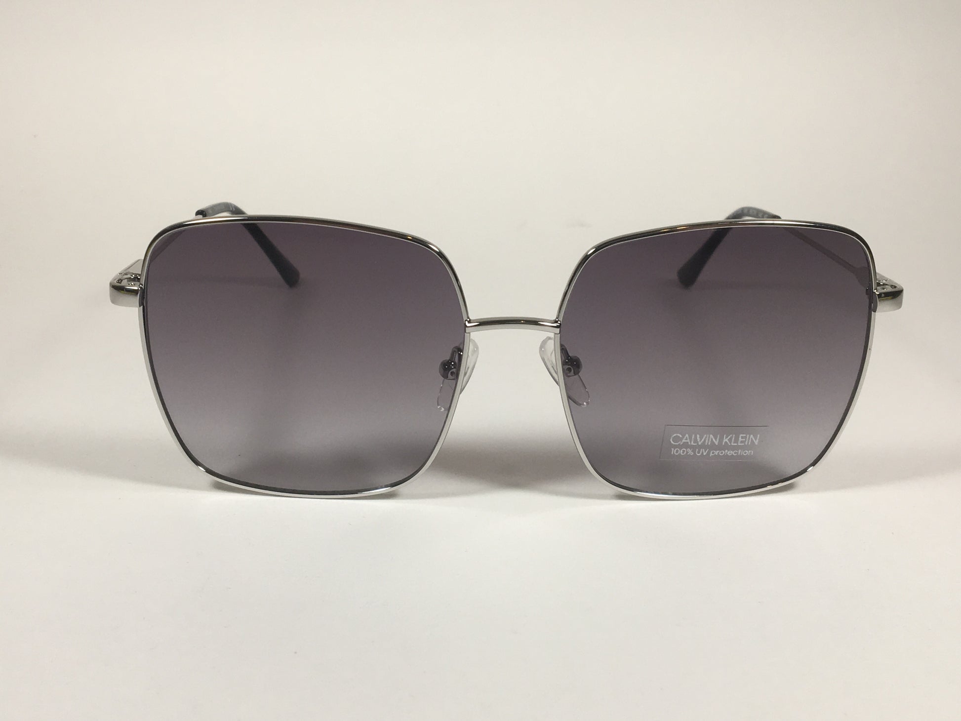 Calvin Klein Square Lens Sunglasses CK19135S 045 Silver Gray Gradient Lens - Sunglasses