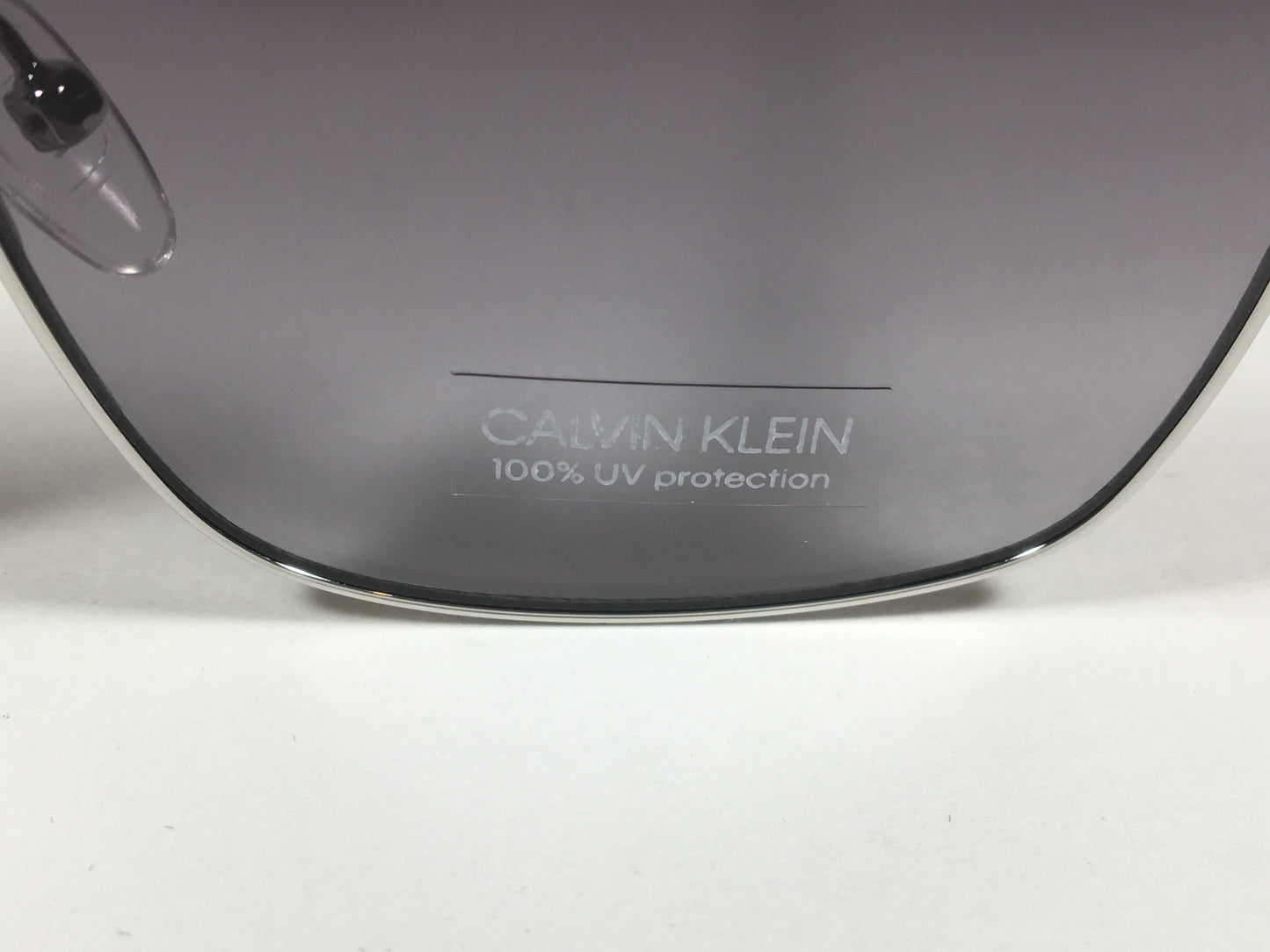 Calvin Klein Square Lens Sunglasses CK19135S 045 Silver Gray Gradient Lens - Sunglasses