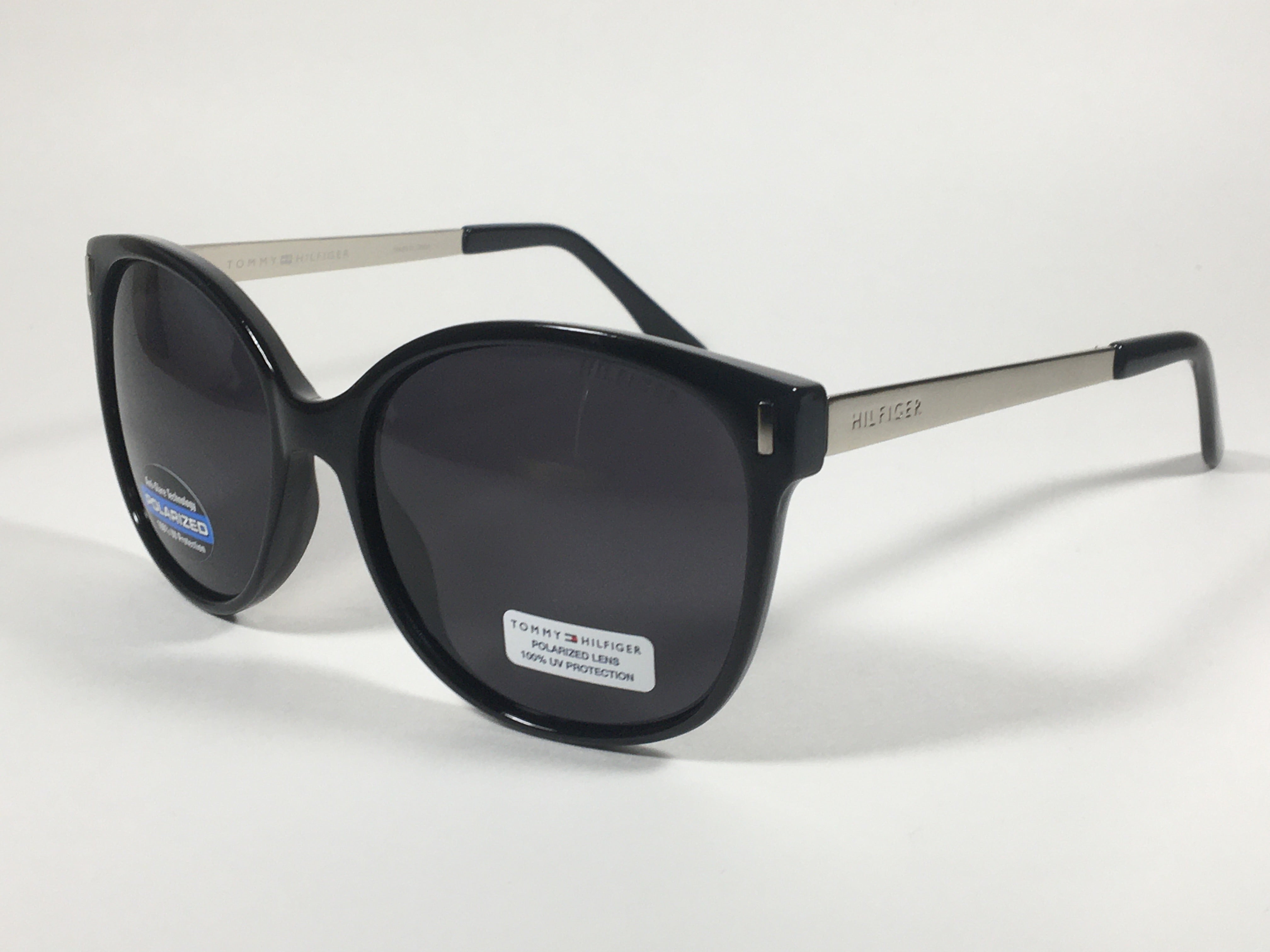 Sunglasses | Rectangle Matte Grey Grey Polarized Sunglasses | Tommy Hilfiger