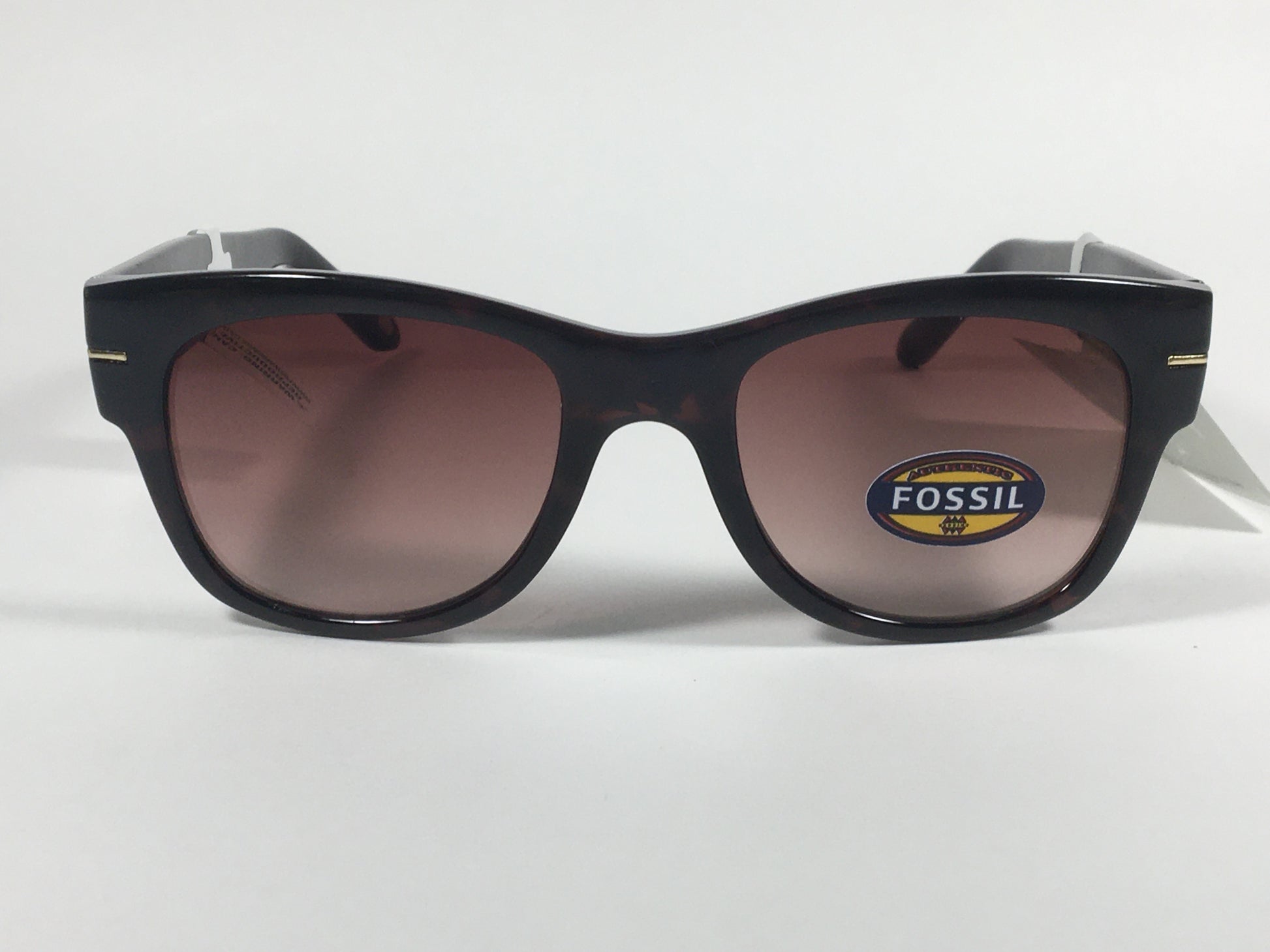 Fossil Square Sunglasses Dark Tortoise Frame Brown Gradient Lens FW17 - Sunglasses