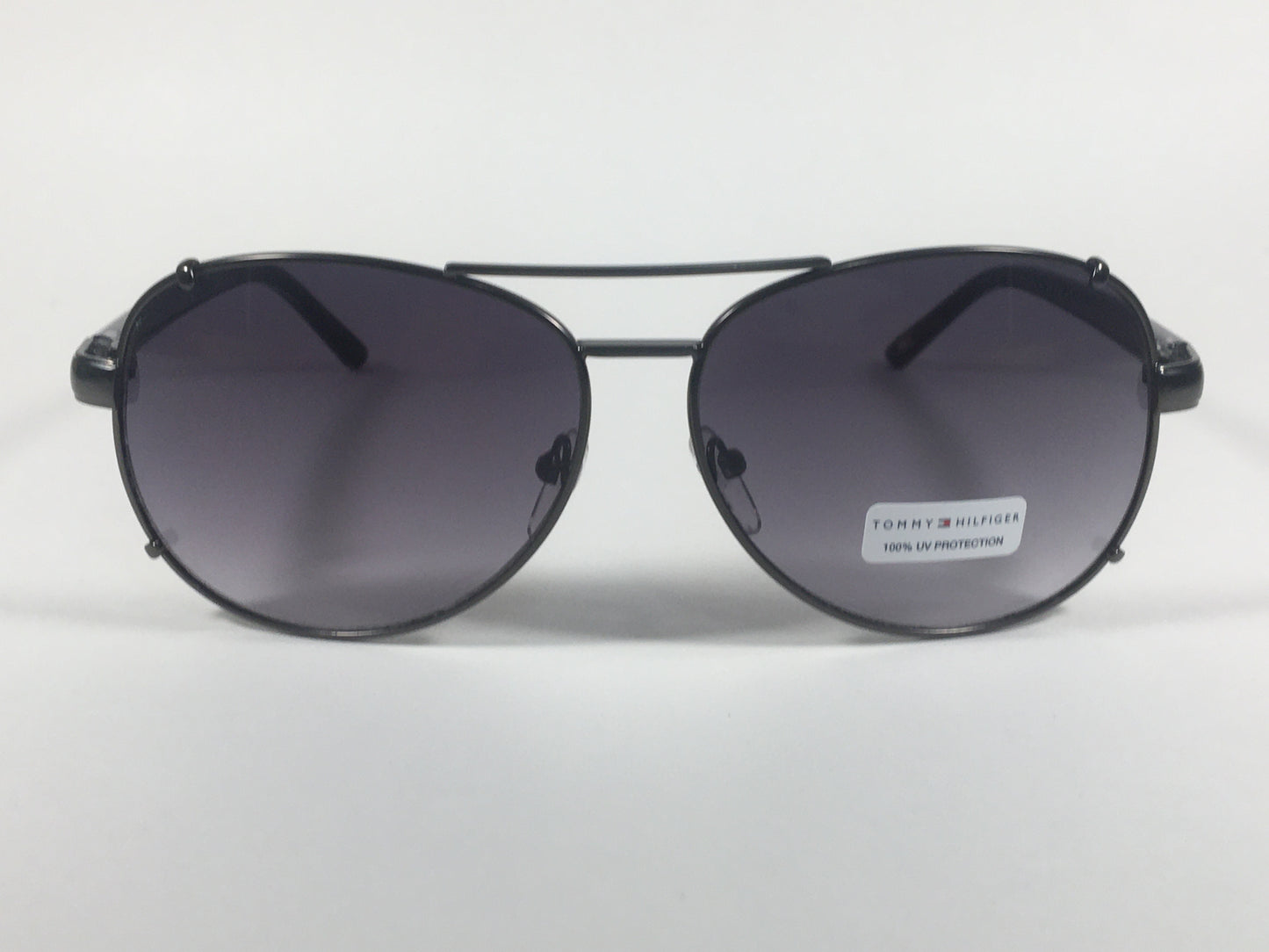 Tommy Hilfiger Bradshaw Aviator Sunglasses Gunmetal Frame Gray Gradient Lens BRADSHAW WM OL06 - Sunglasses